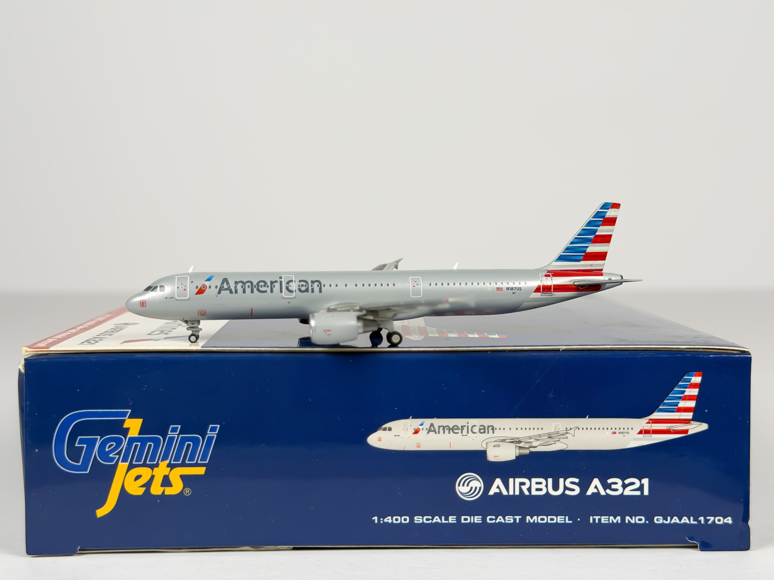 American Airlines Airbus A321 1:400 Gemini Jets N187US (GJAAL1704)
