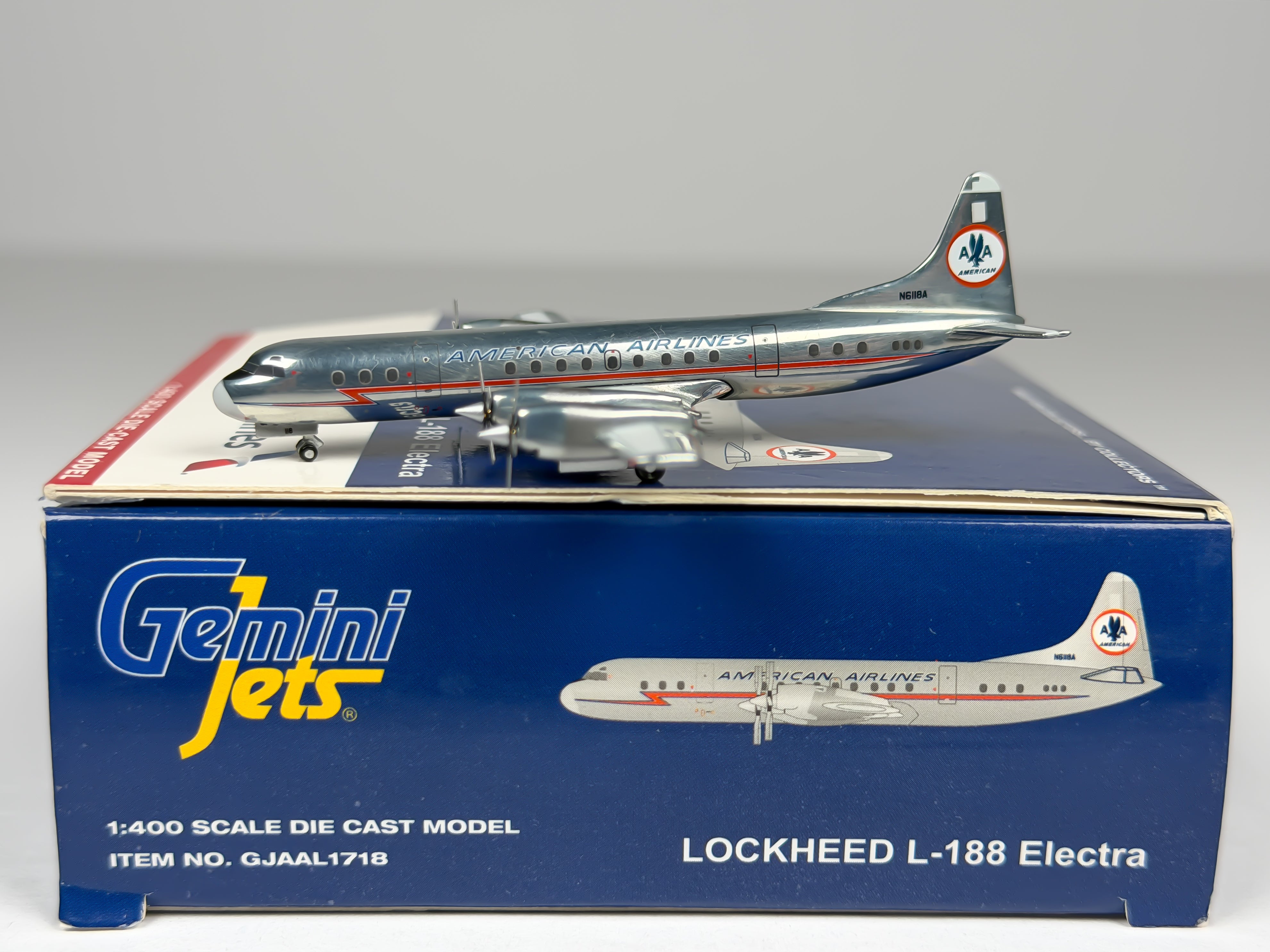 American Airlines Lockheed L-188 Electra 1:400 Gemini Jets N6118A (GJAAL1718)