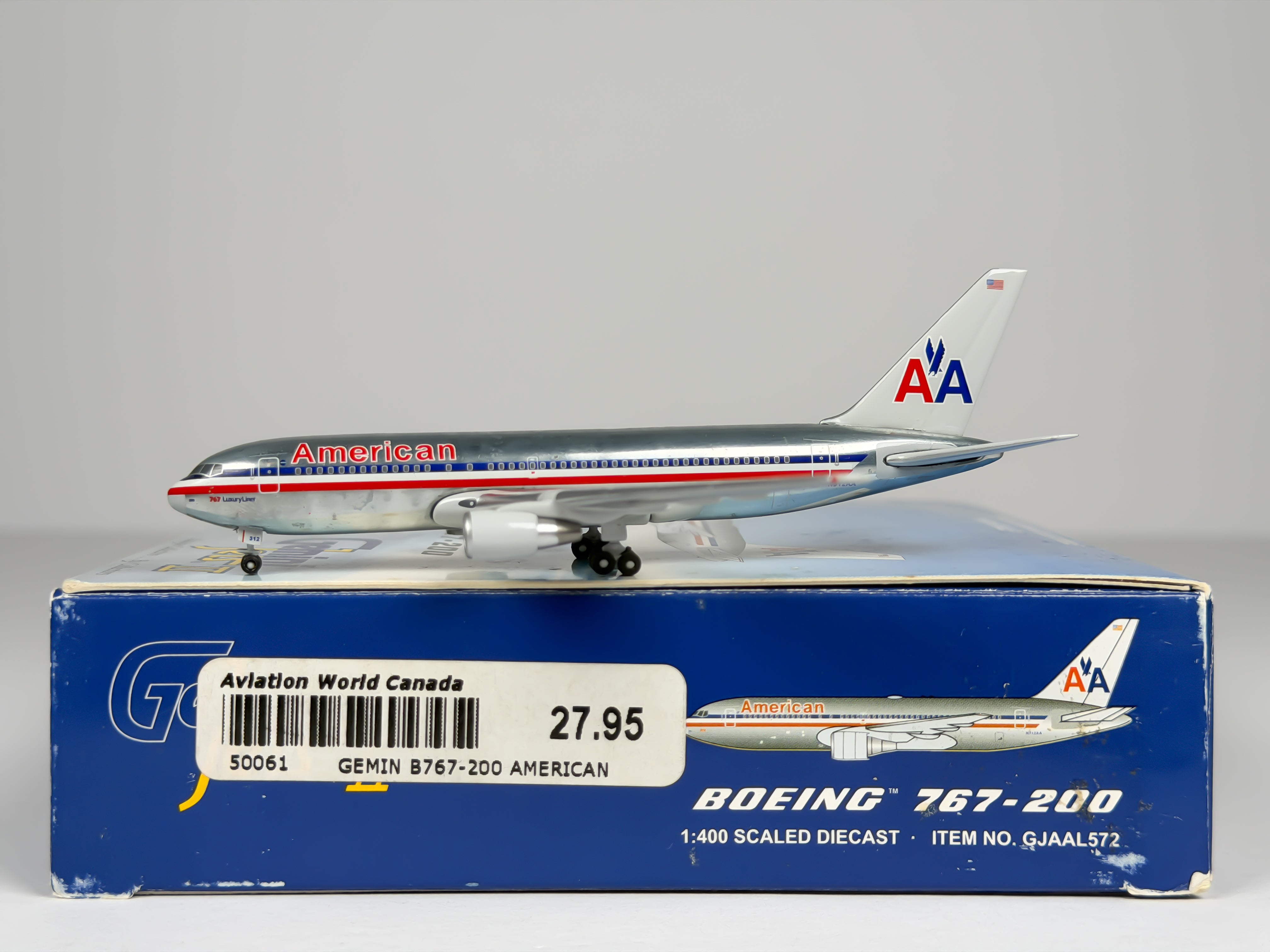 American Airlines Boeing 767-200 1:400 Gemini Jets N312AA (GJAAL572)