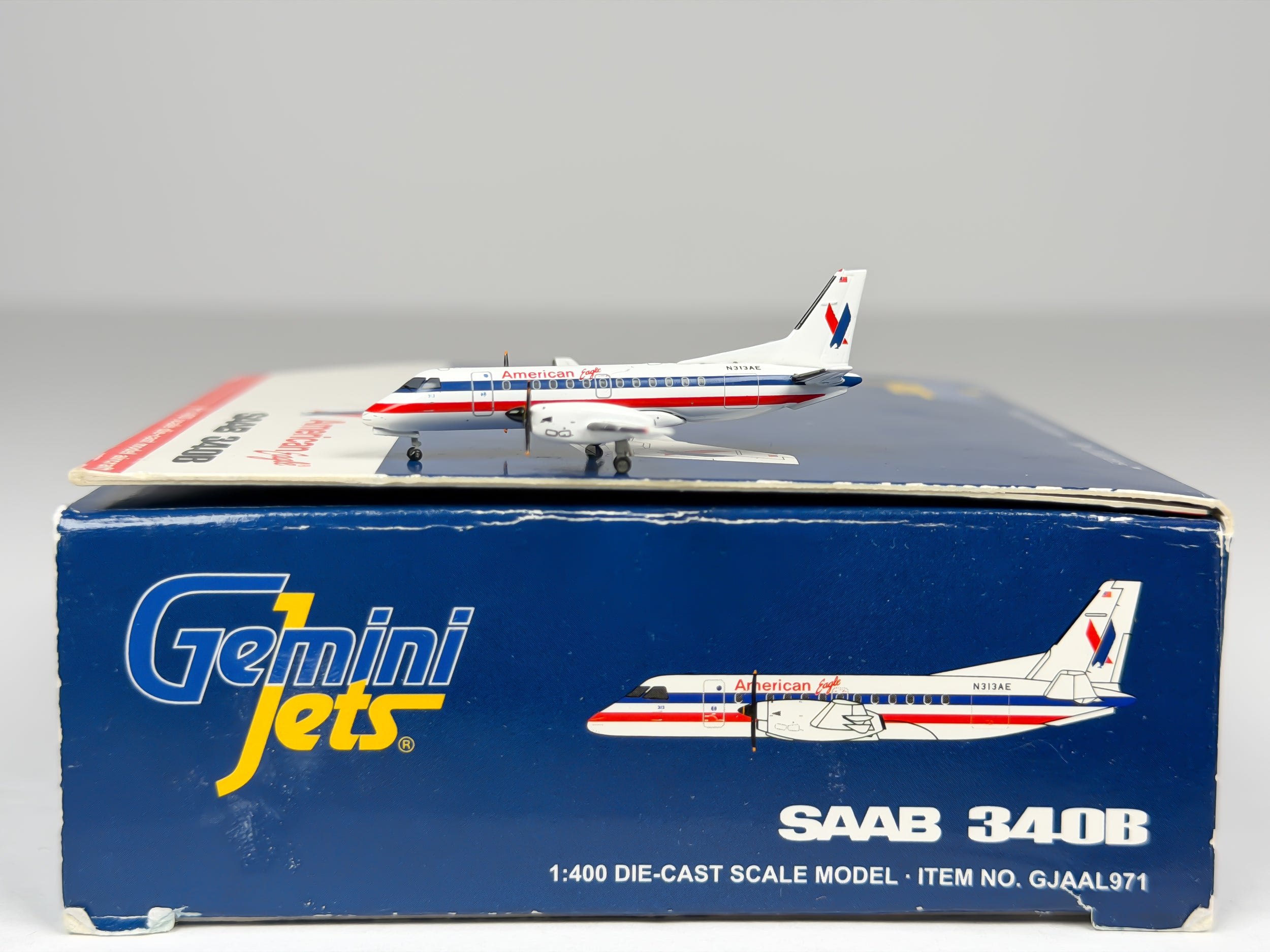 American Eagle Saab 340 1:400 Gemini Jets N313AE (GJAAL971)