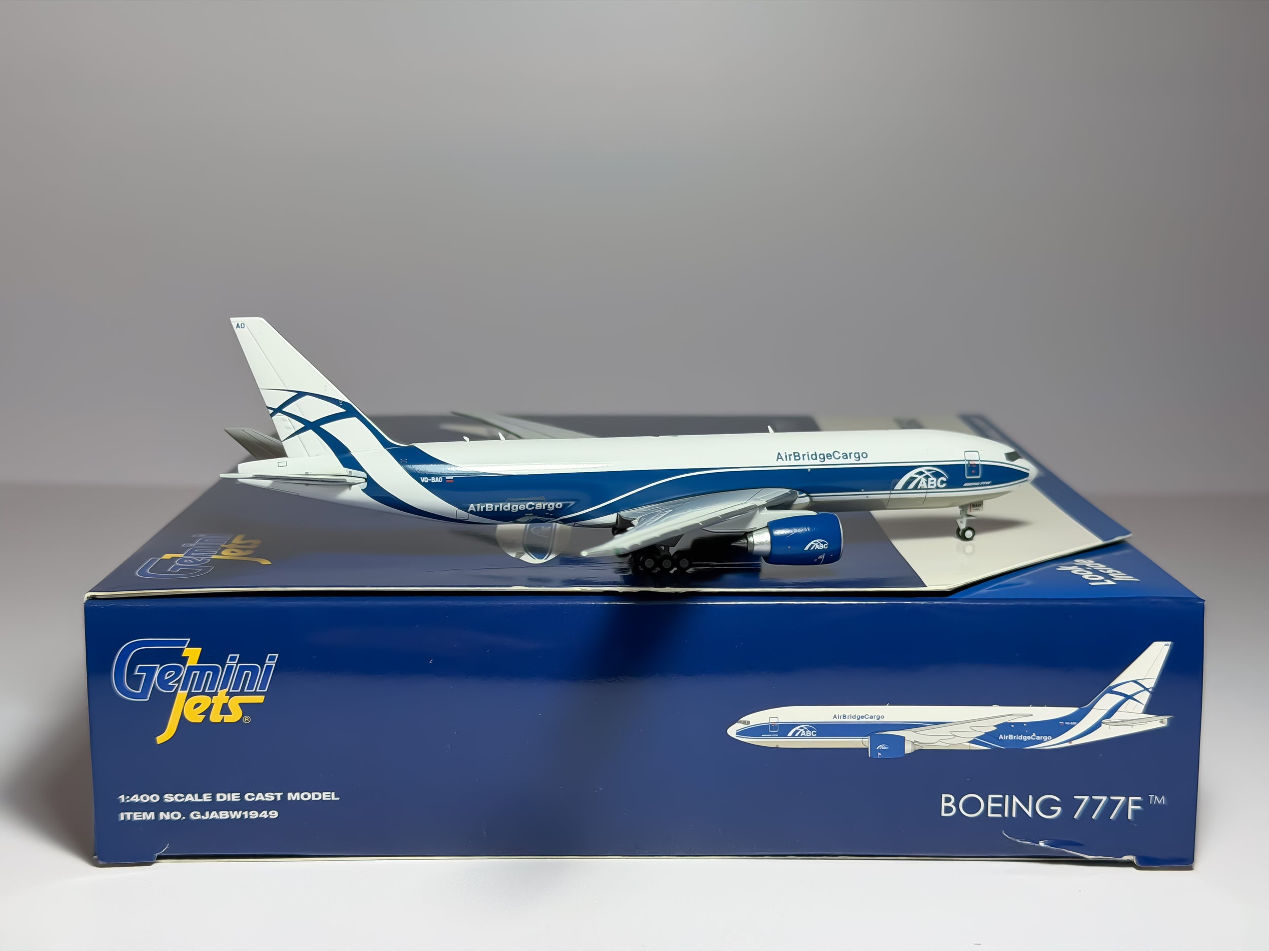 Air Bridge Cargo (ABC) Boeing 777F 1:400 Gemini Jets VQ-BAO (GJABW1949)