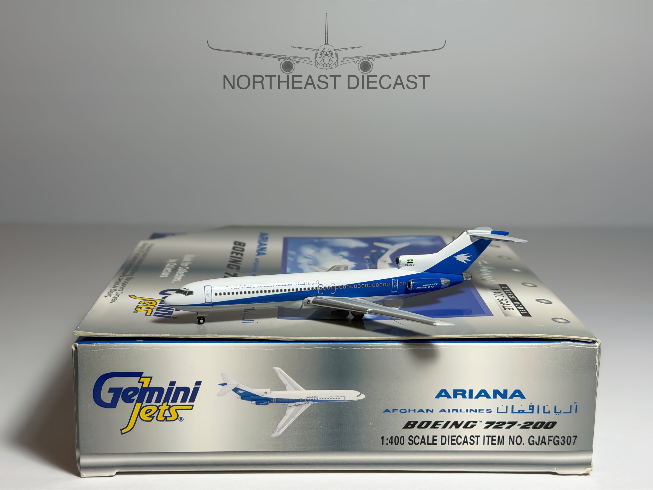 Ariana Afghan Airlines Boeing 727-200 1:400 Gemini Jets YA-FAY (GJAFG307)