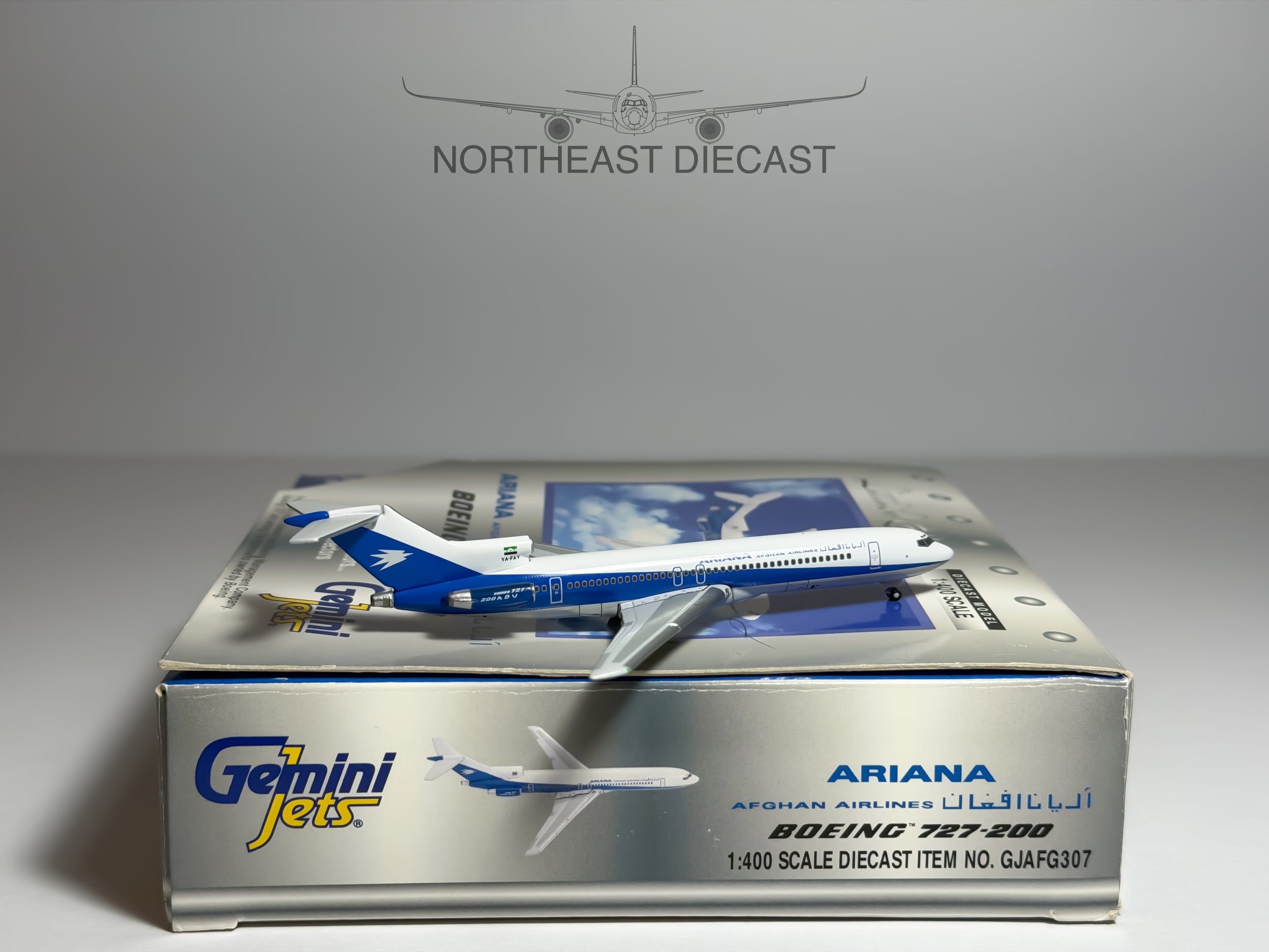 Ariana Afghan Airlines Boeing 727-200 1:400 Gemini Jets YA-FAY (GJAFG307)