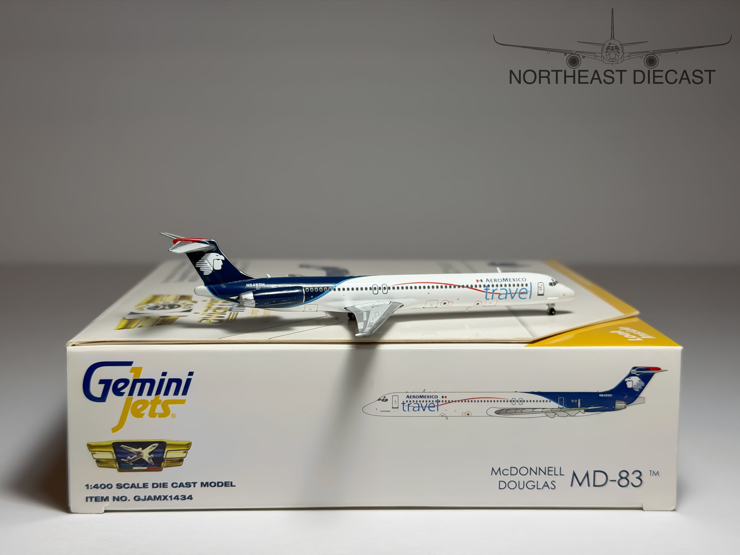 Aeromexico Travel McDonnell Douglas MD-83 1:400 Gemini Jets N848SH (GJAMX1434)