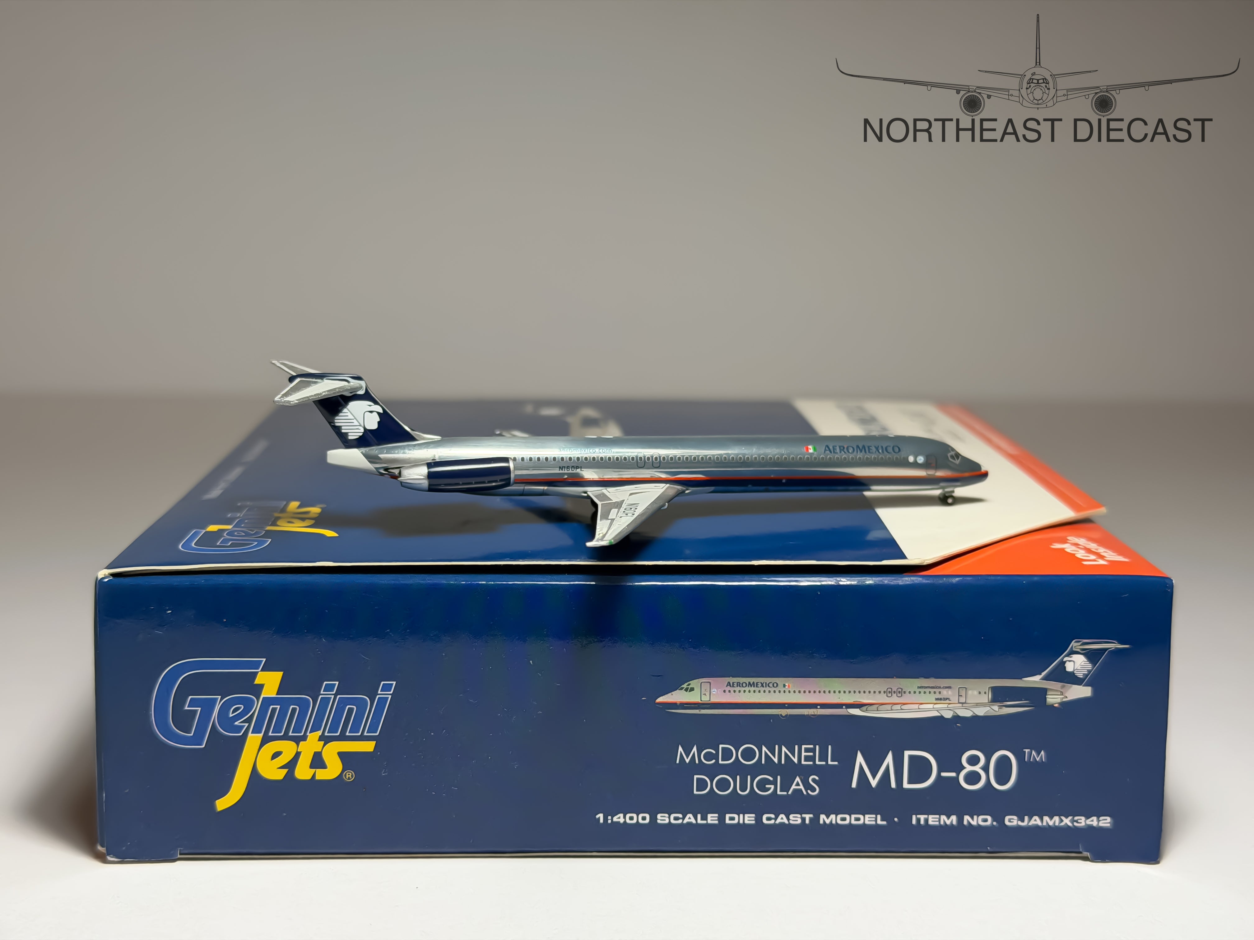 Aeromexico McDonnell Douglas MD-80 1:400 Gemini Jets N160PL (GJAMX342)