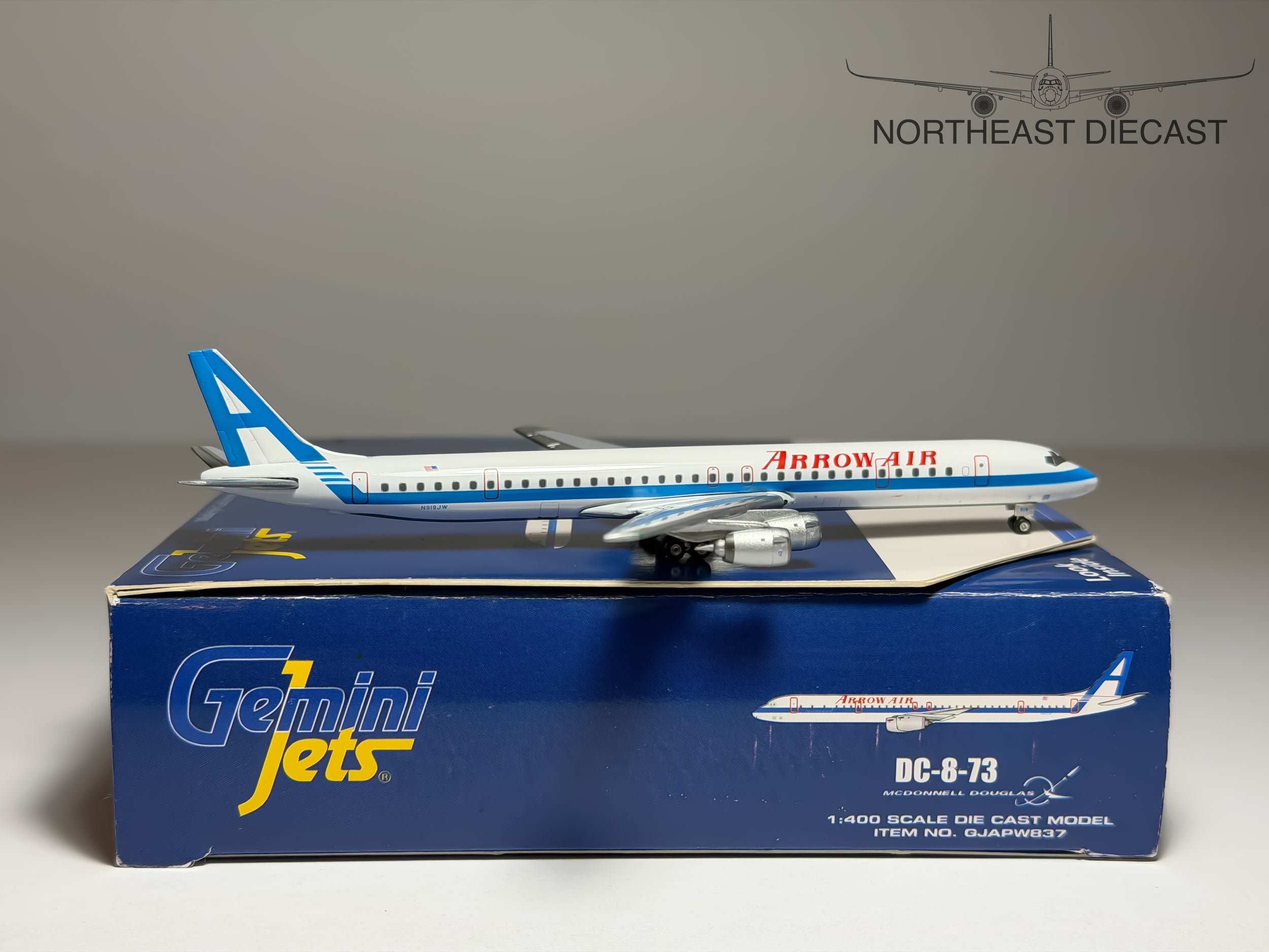 Arrow Air Douglas DC-8-73 1:400 Gemini Jets N919JW (GJAPW837)