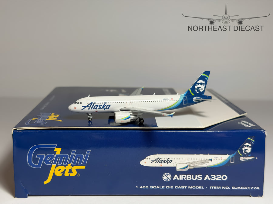 Alaska Airlines Airbus A320-200 1:400 Gemini Jets N625VA (GJASA1774)