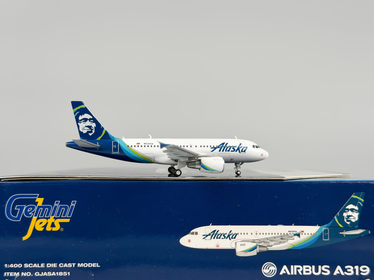 Alaska Airlines Airbus A319 1:400 Gemini Jets N530VA (GJASA1851)