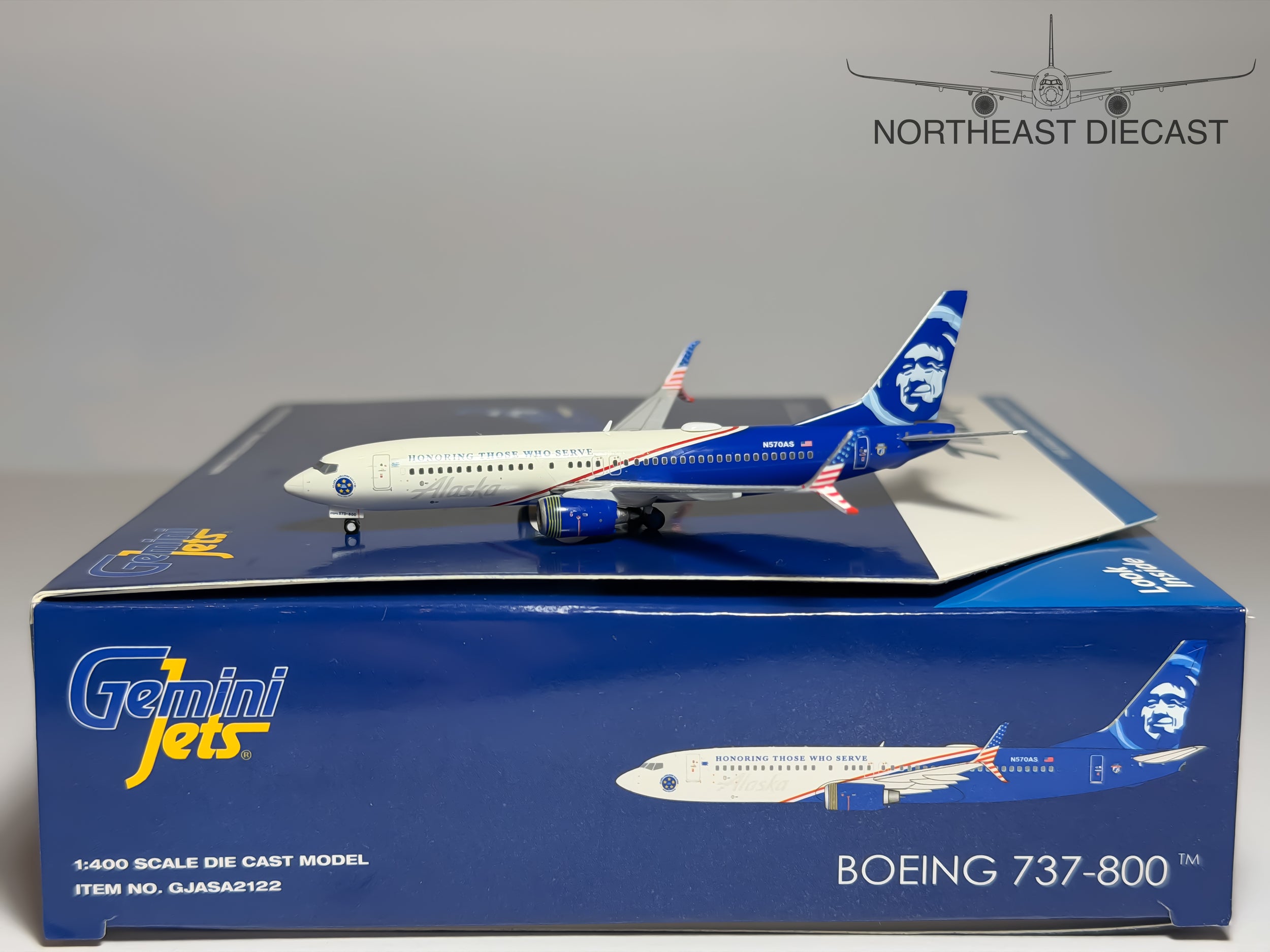 Alaska Airlines Boeing 737-800 1:400 Gemini Jets N570AS (GJASA2122)