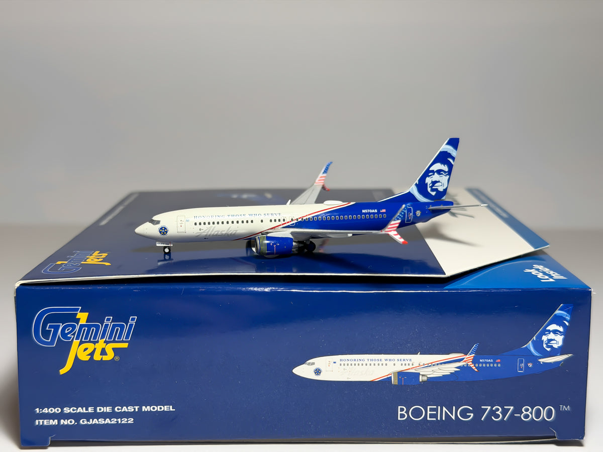 Alaska Airlines Boeing 737-800 1:400 Gemini Jets N570AS (GJASA2122)