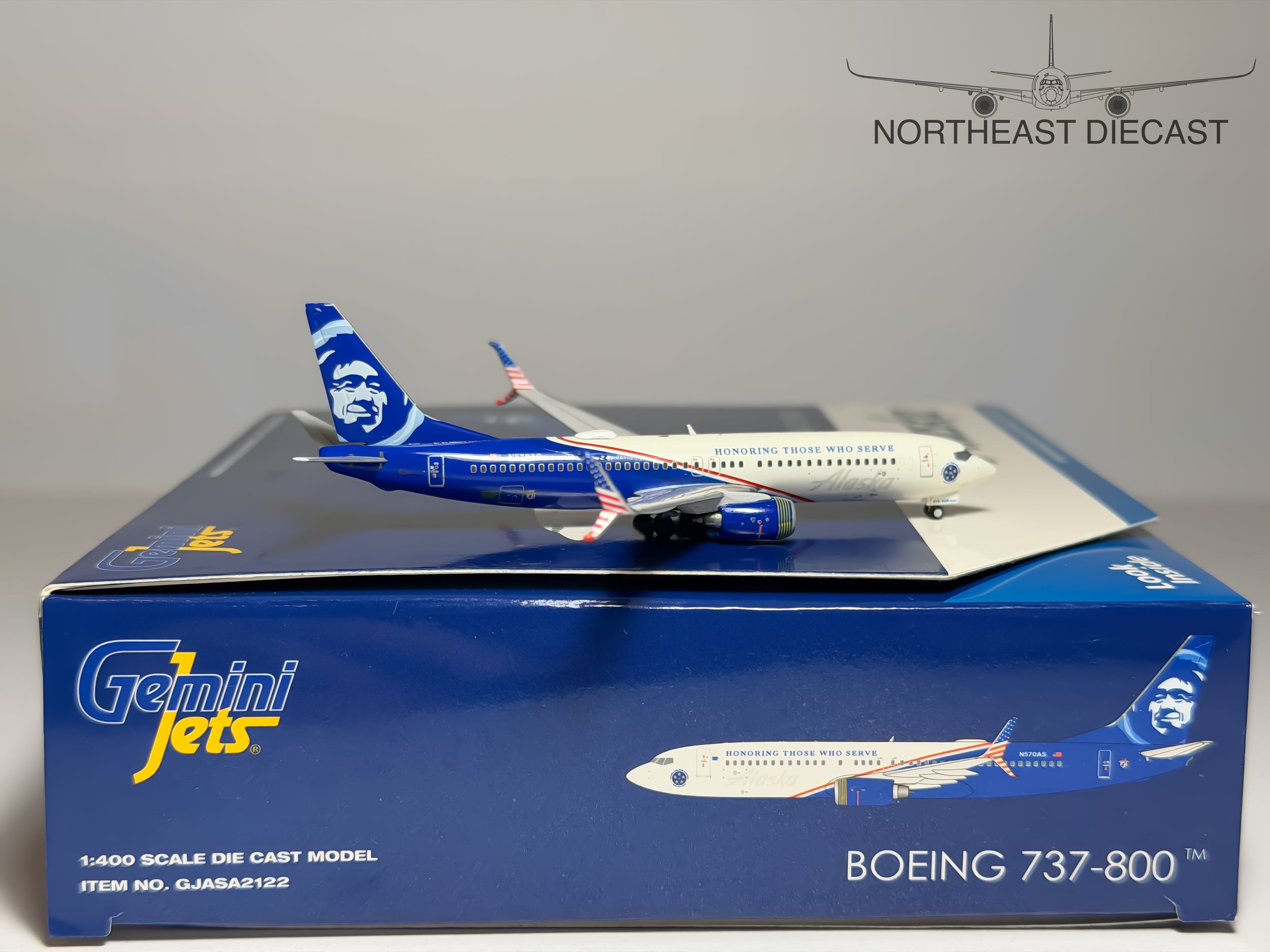 Alaska Airlines Boeing 737-800 1:400 Gemini Jets N570AS (GJASA2122)