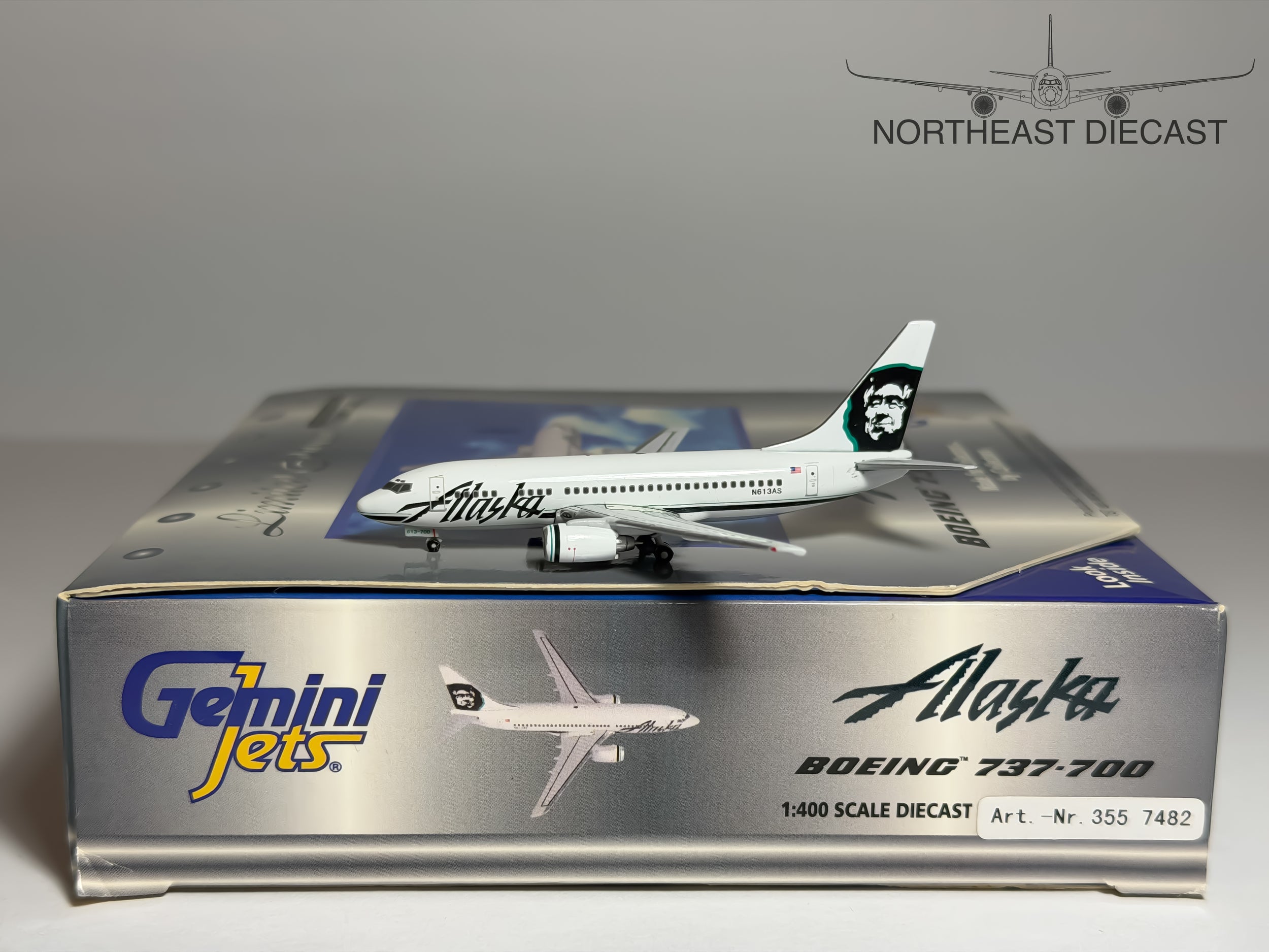 Alaska Airlines Boeing 737-700 1:400 Gemini Jets N613AS (GJASA381)