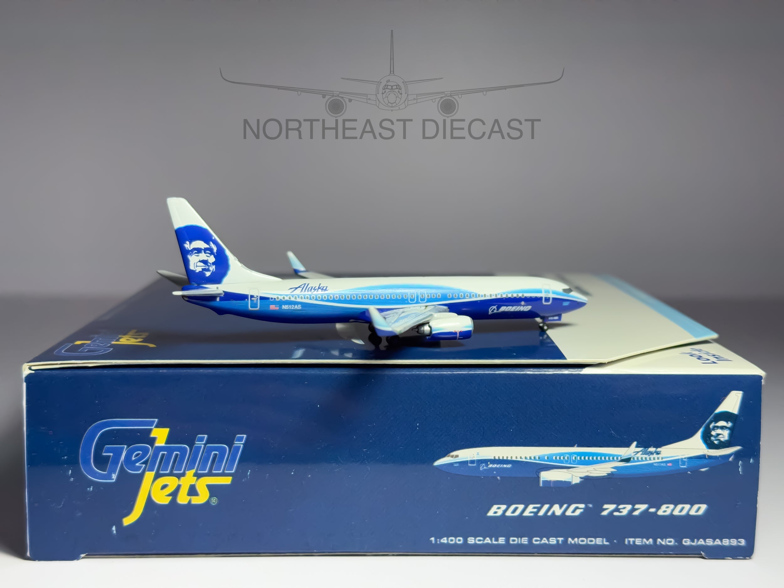 Alaska Airlines Boeing 737-800 1:400 Gemini Jets N512AS (GJASA893)