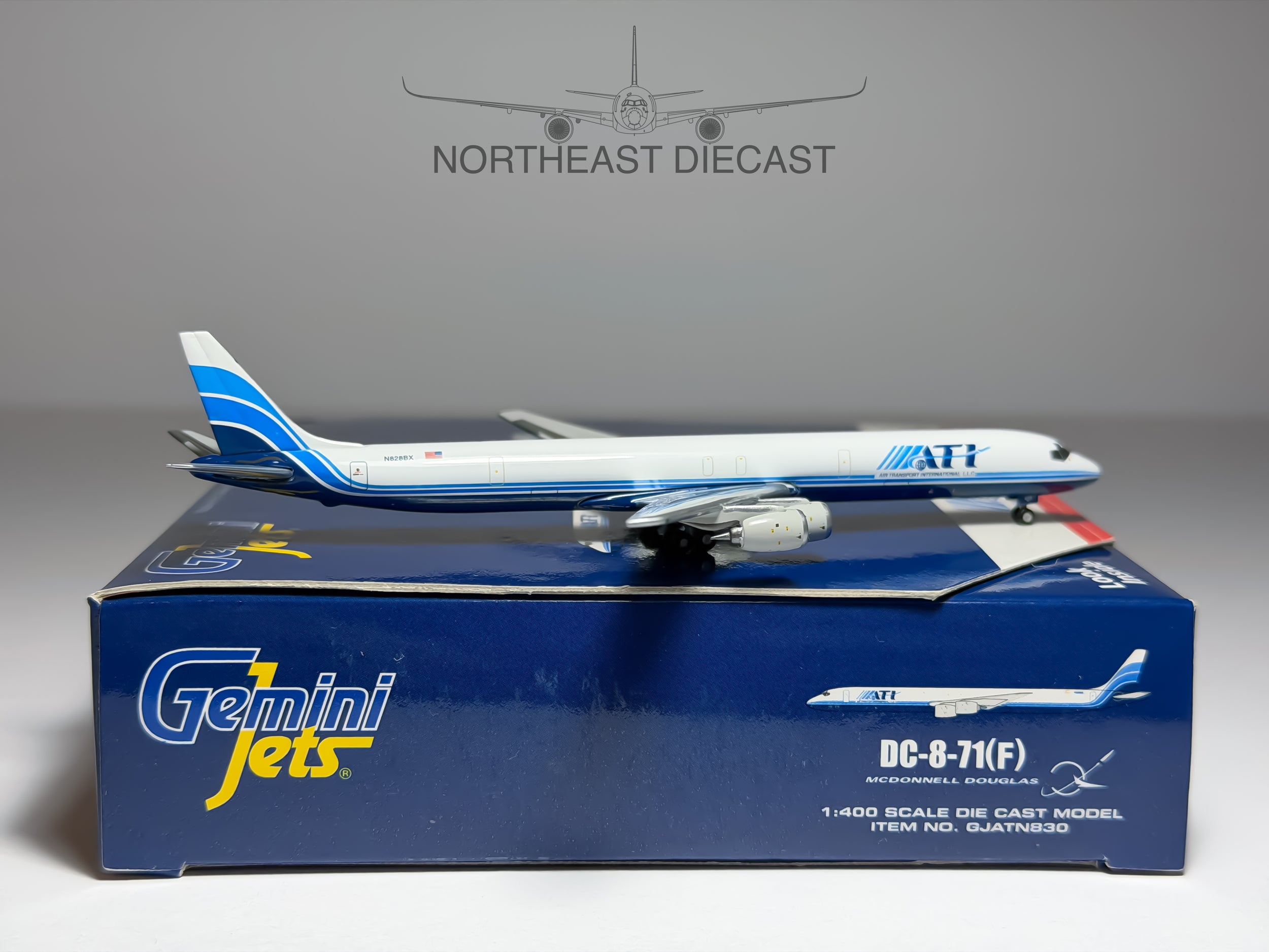 Air Transport International (ATI) Douglas DC-8-71F 1:400 Gemini Jets N828BX (GJATN830)