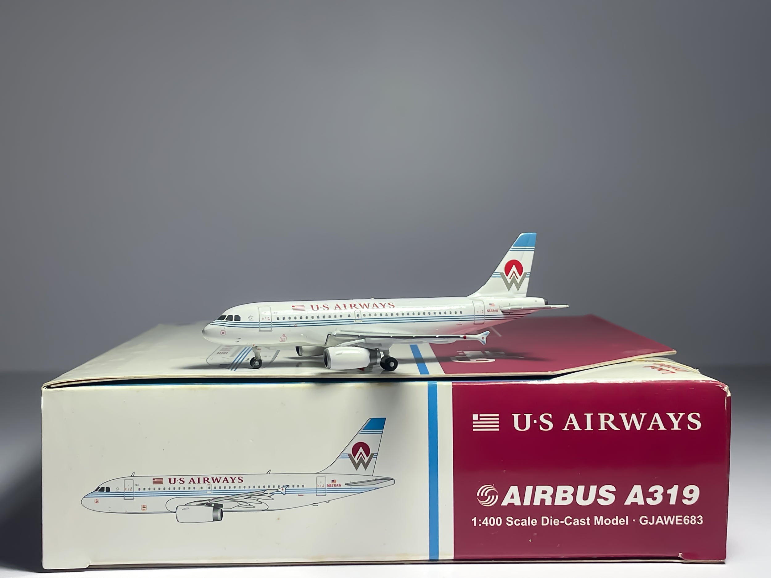 U.S Airways Airbus A319 1:400 Gemini Jets N828AW (GJAWE683)