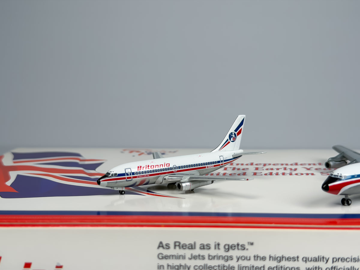 Britannia Airways Boeing 737-200 & 707-300 1:400 Gemini Jets G-BAZH & G-AYSI (GJBAL610)