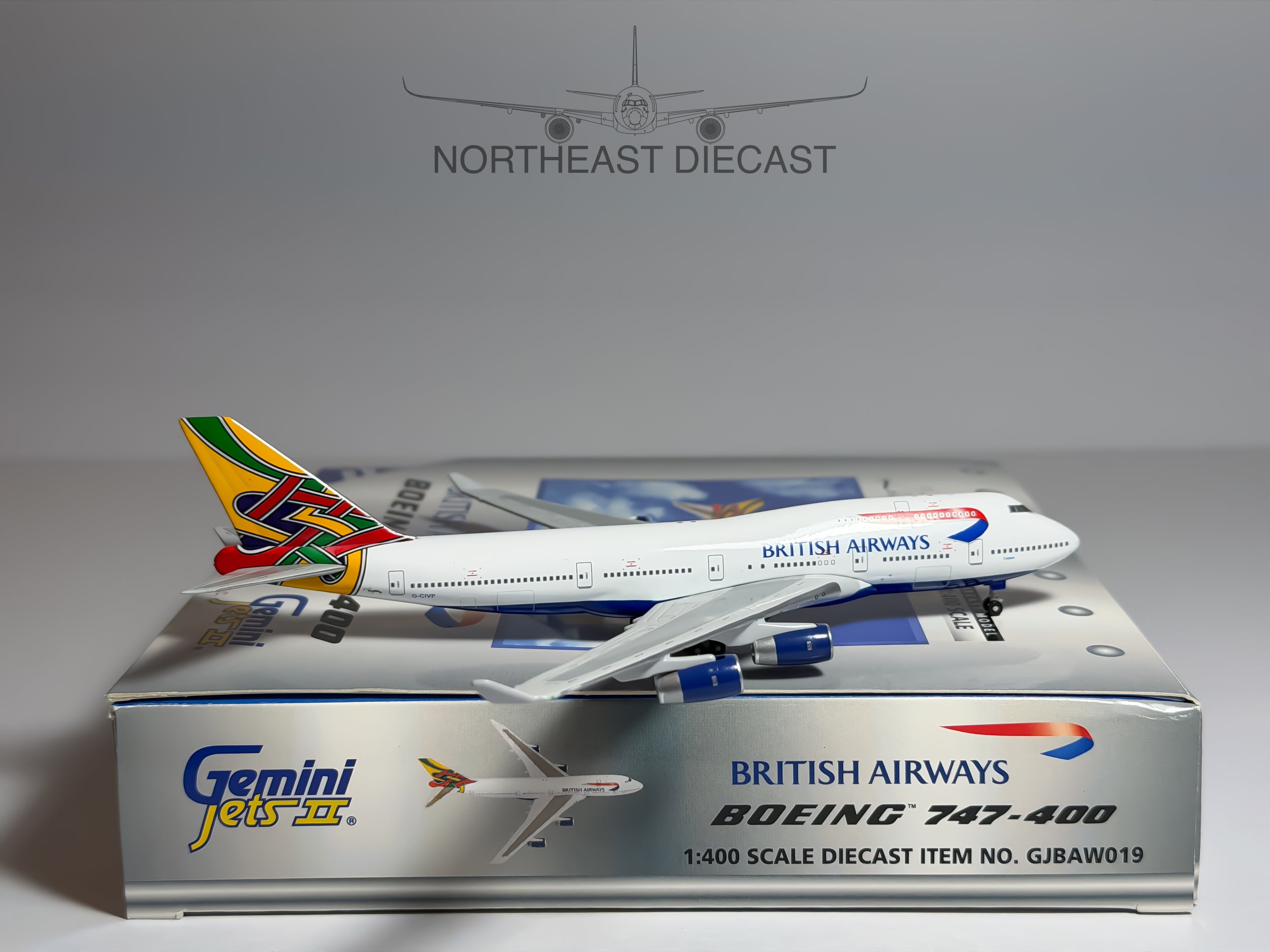 British Airways Boeing 747-400 1:400 Gemini Jets G-CIVP (GJBAW019)