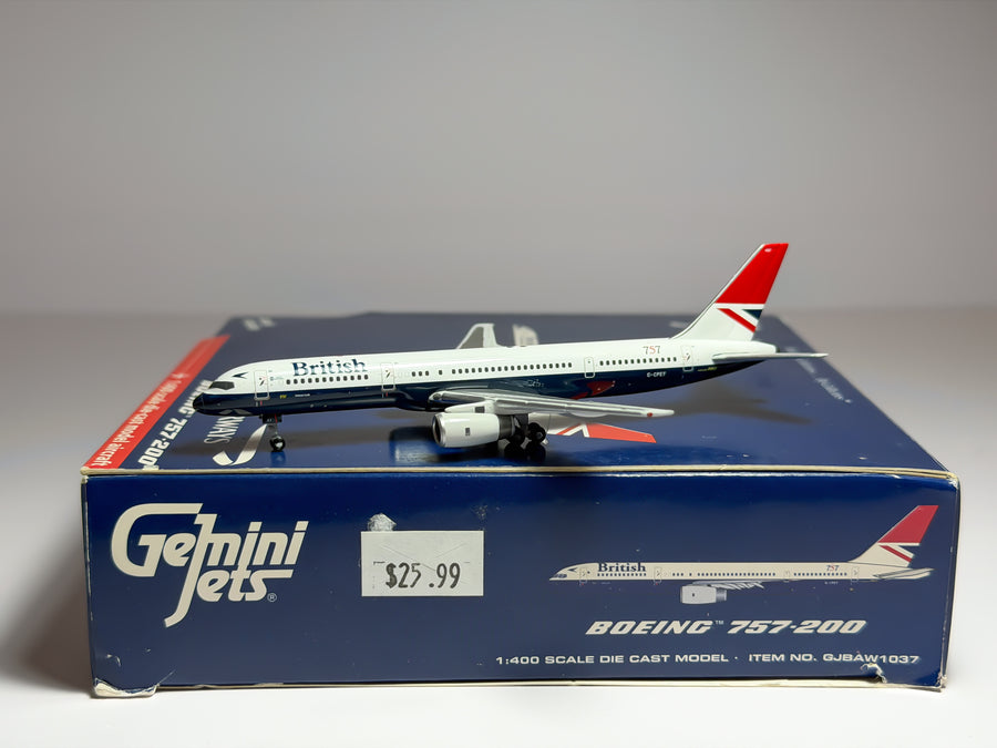 British Airways Boeing 757-200 1:400 Gemini Jets G-CPET (GJBAW1037)