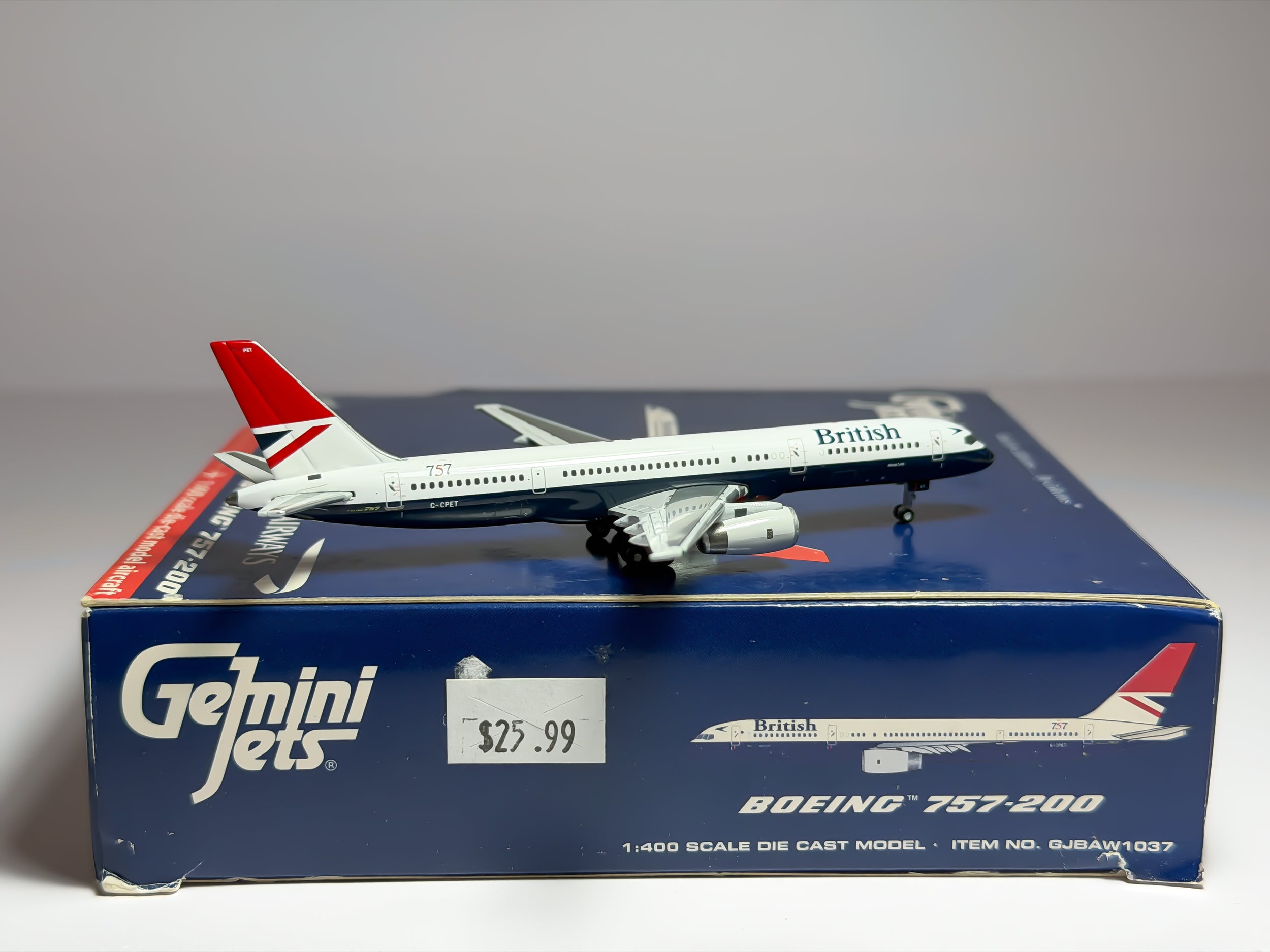 British Airways Boeing 757-200 1:400 Gemini Jets G-CPET (GJBAW1037)