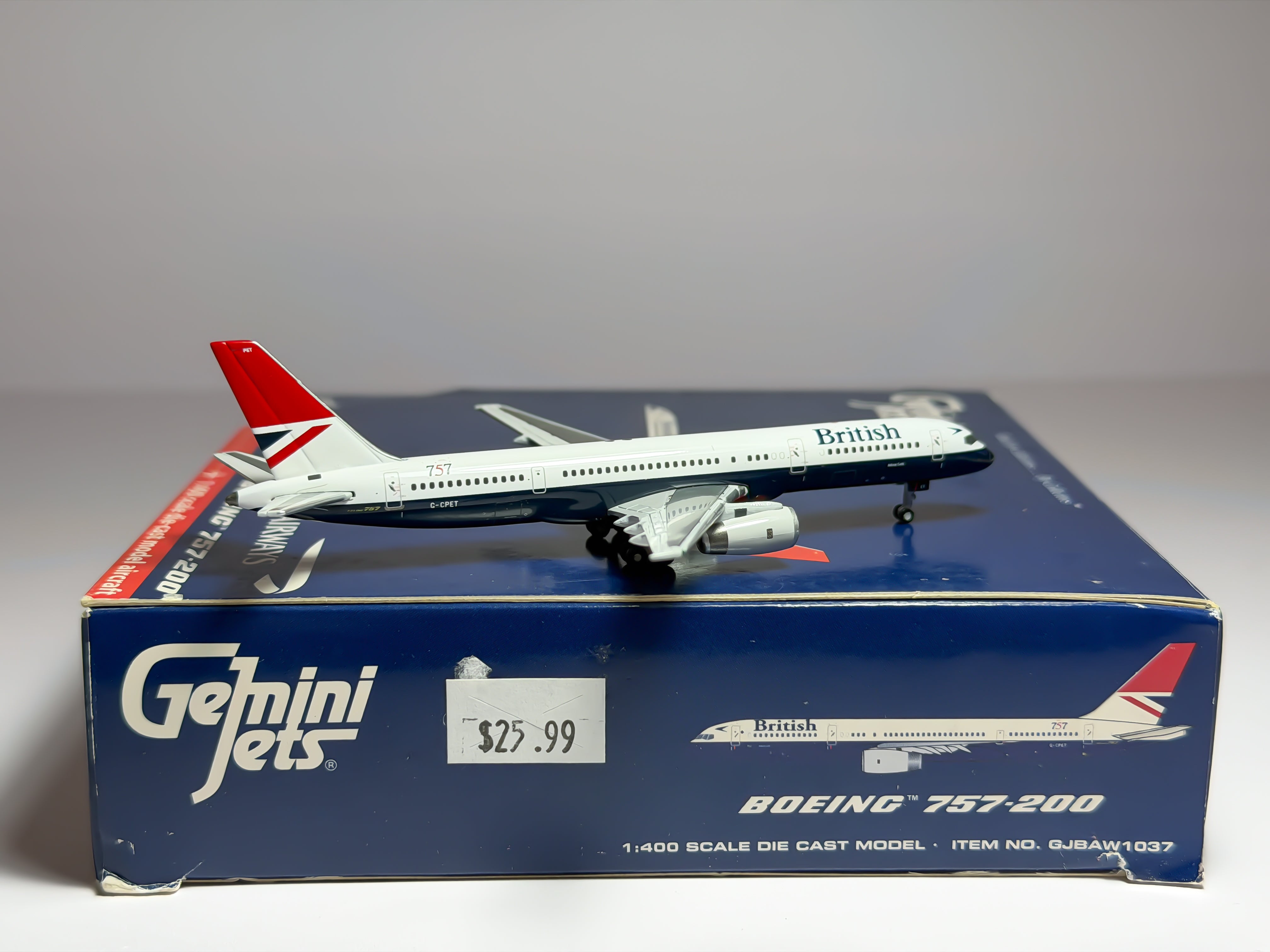 British Airways Boeing 757-200 1:400 Gemini Jets G-CPET (GJBAW1037)