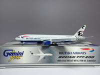 British Airways Boeing 777-200 1:400 Gemini Jets G-VIIT (GJBAW257)