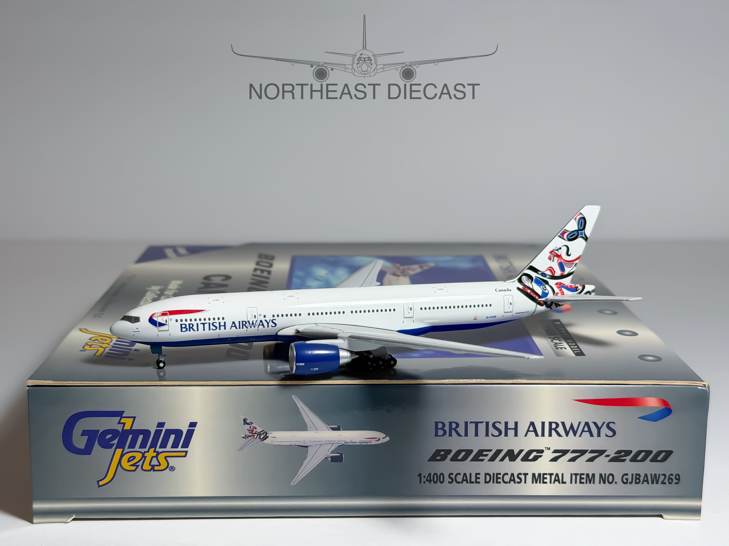 British Airways Boeing 777-200 1:400 Gemini Jets G-VIIN (GJBAW269)