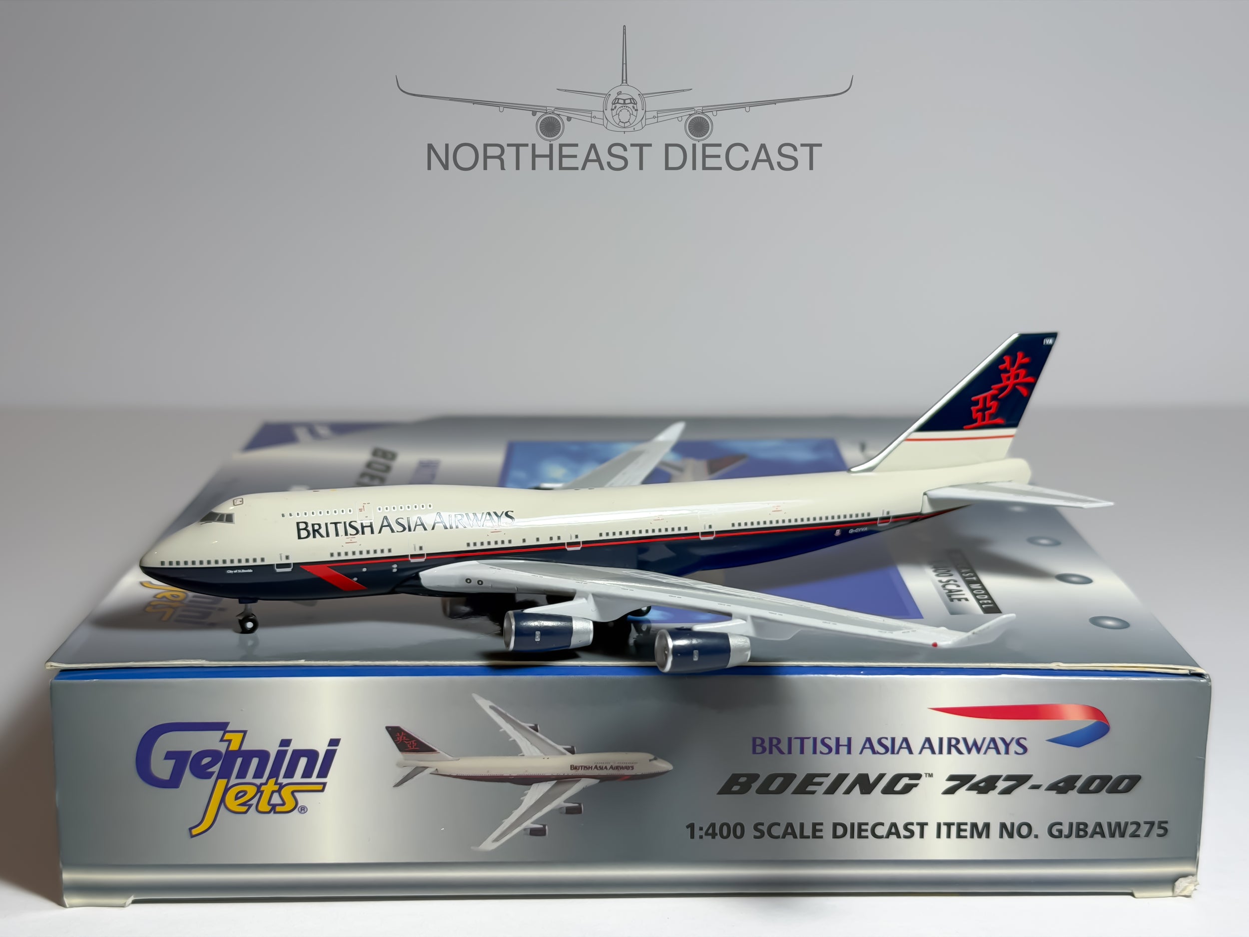 British Asia Airways Boeing 747-400 1:400 Gemini Jets G-CIVA (GJBAW275)