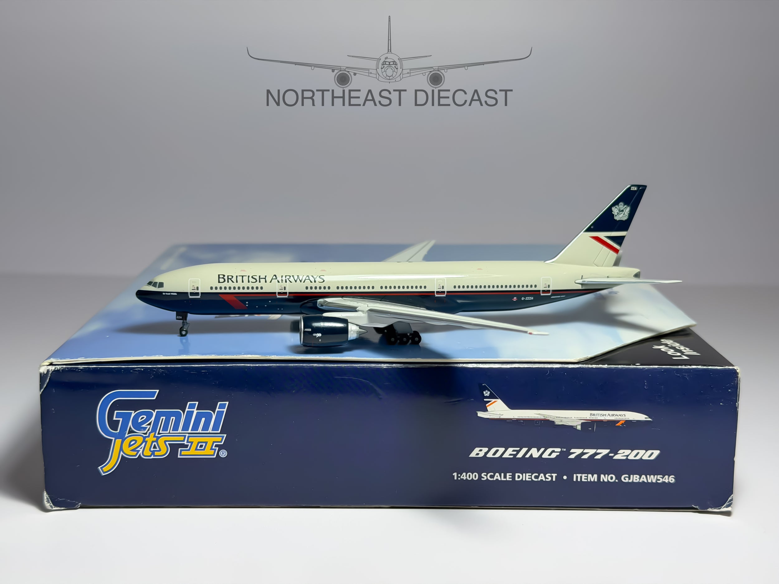 British Airways Boeing 777-200 1:400 Gemini Jets G-ZZZA (GJBAW546)