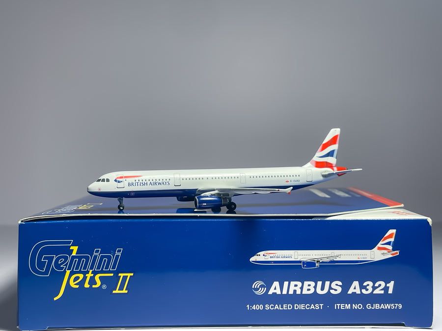 British Airways Airbus A321 1:400 Gemini Jets G-EUXD (GJBAW579)