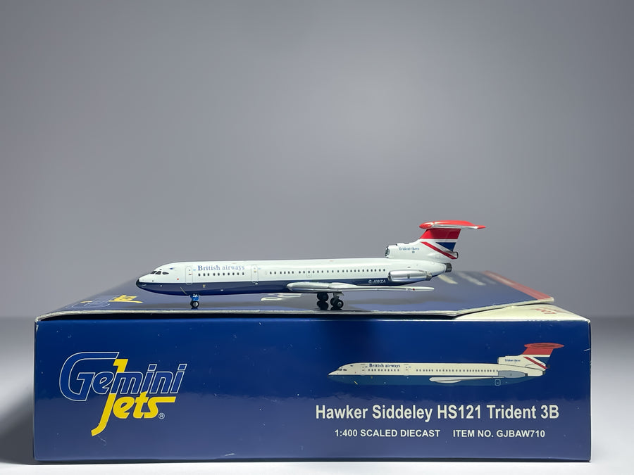British Airways Hawker Siddeley HS-121 Trident 1:400 Gemini Jets G-AWZA (GJBAW710)