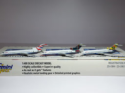 British Airways Boeing 727-200 1:400 Gemini Jets ZS-OBM & ZS-NOU & ZS-OBO (GJBAWSET3)