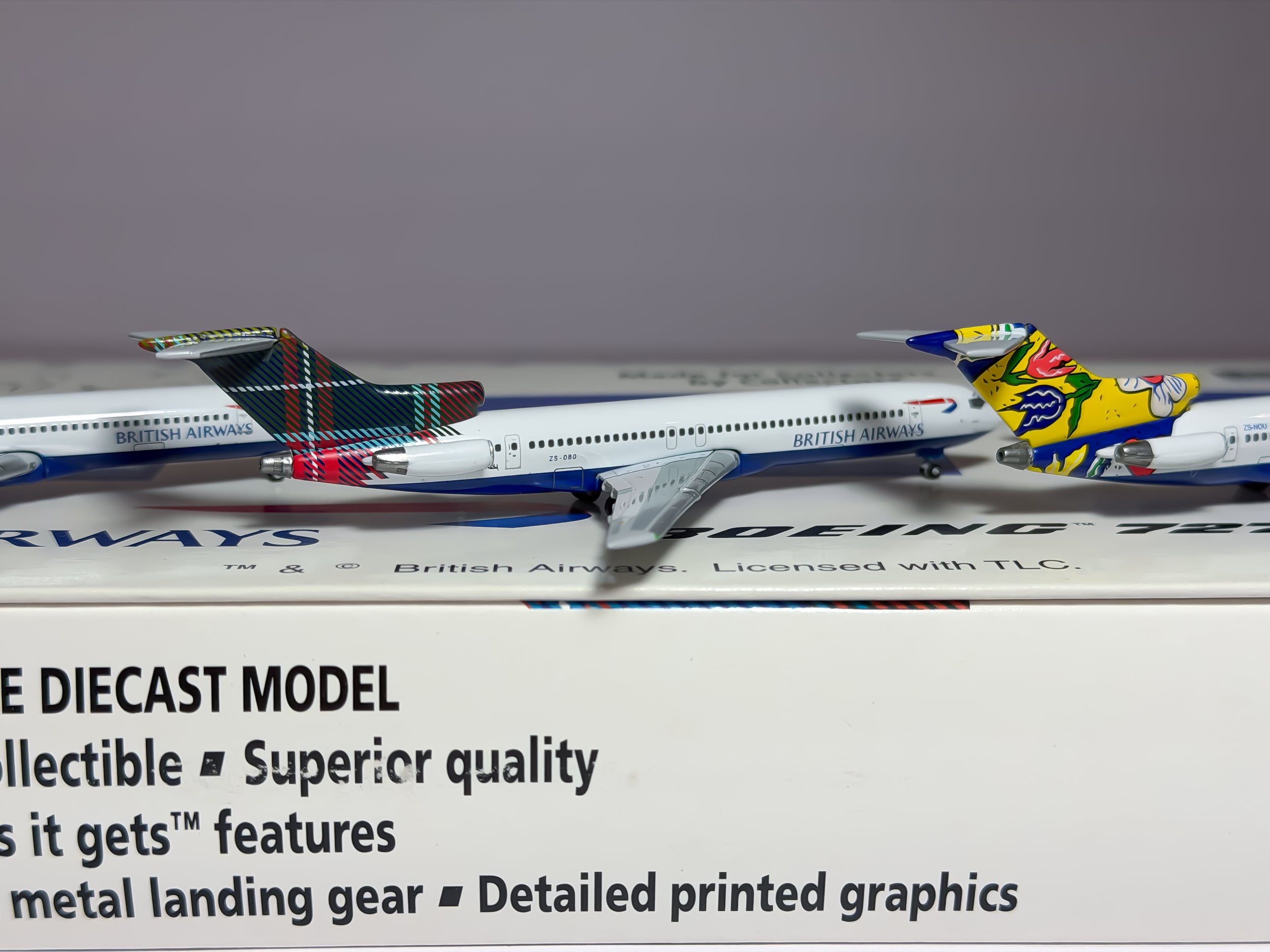 British Airways Boeing 727-200 1:400 Gemini Jets ZS-OBM & ZS-NOU & ZS-OBO (GJBAWSET3)
