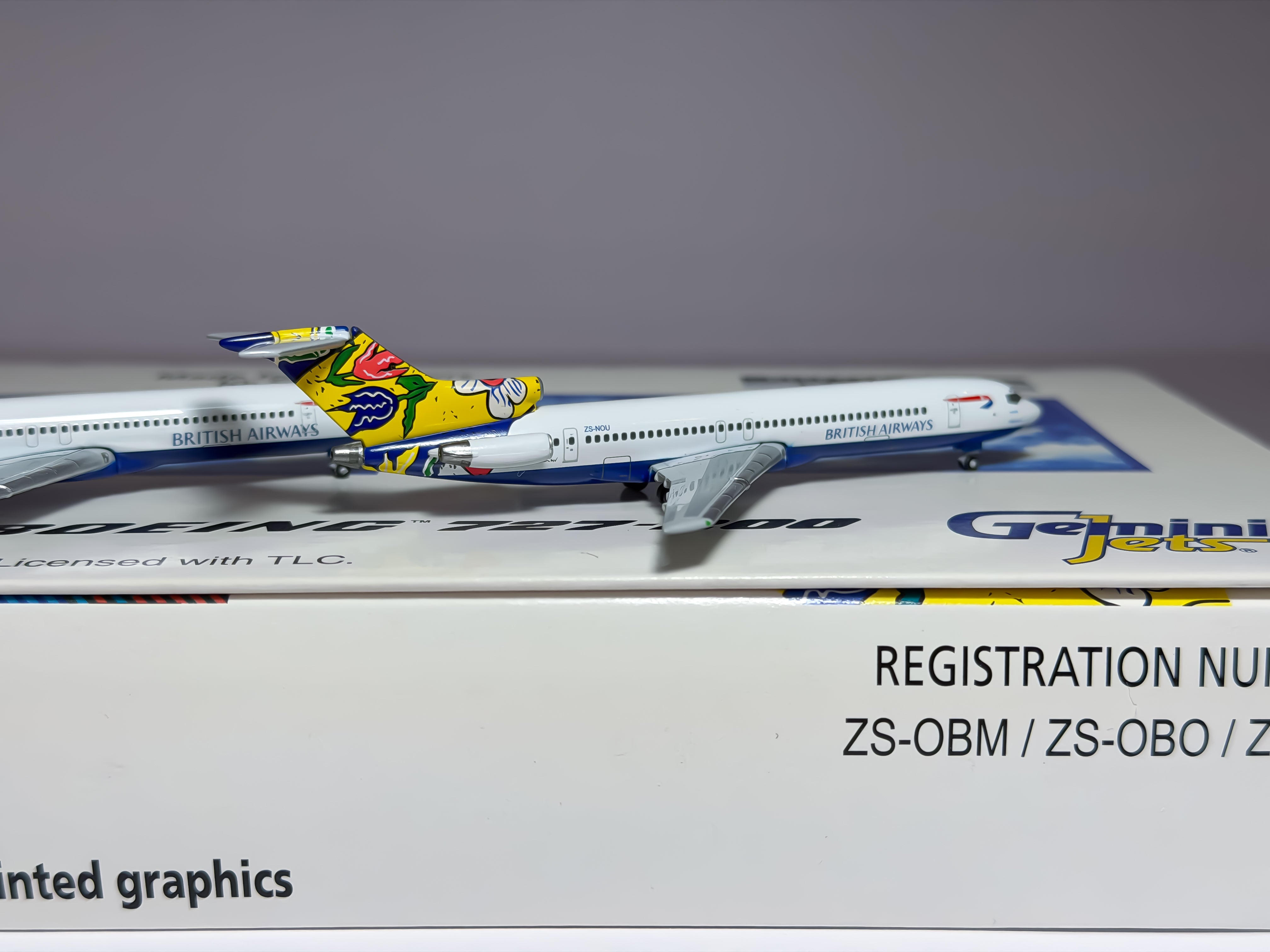 British Airways Boeing 727-200 1:400 Gemini Jets ZS-OBM & ZS-NOU & ZS-OBO (GJBAWSET3)