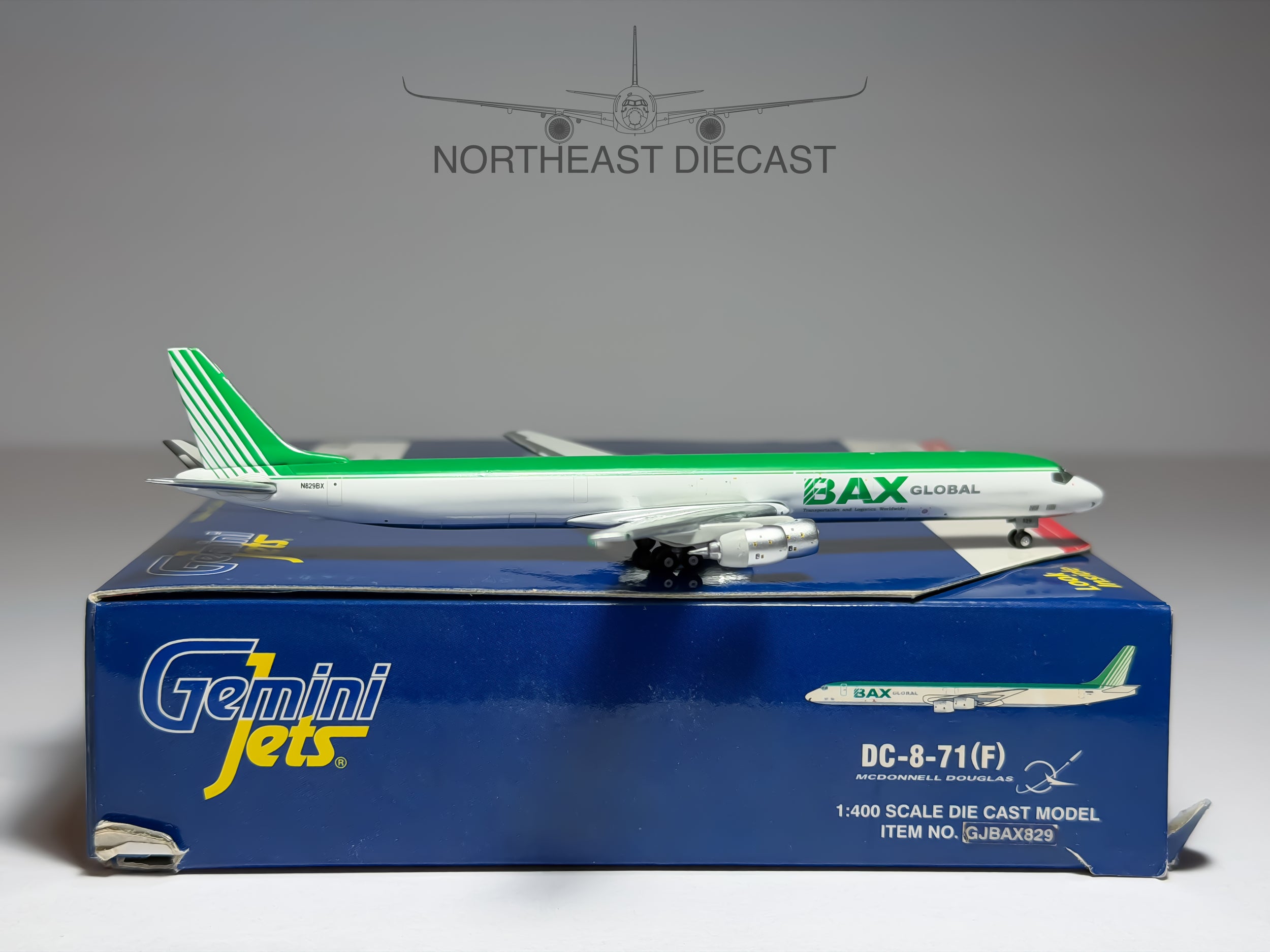 BAX Global Douglas DC-8-71F 1:400 Gemini Jets N829BX (GJBAX829)