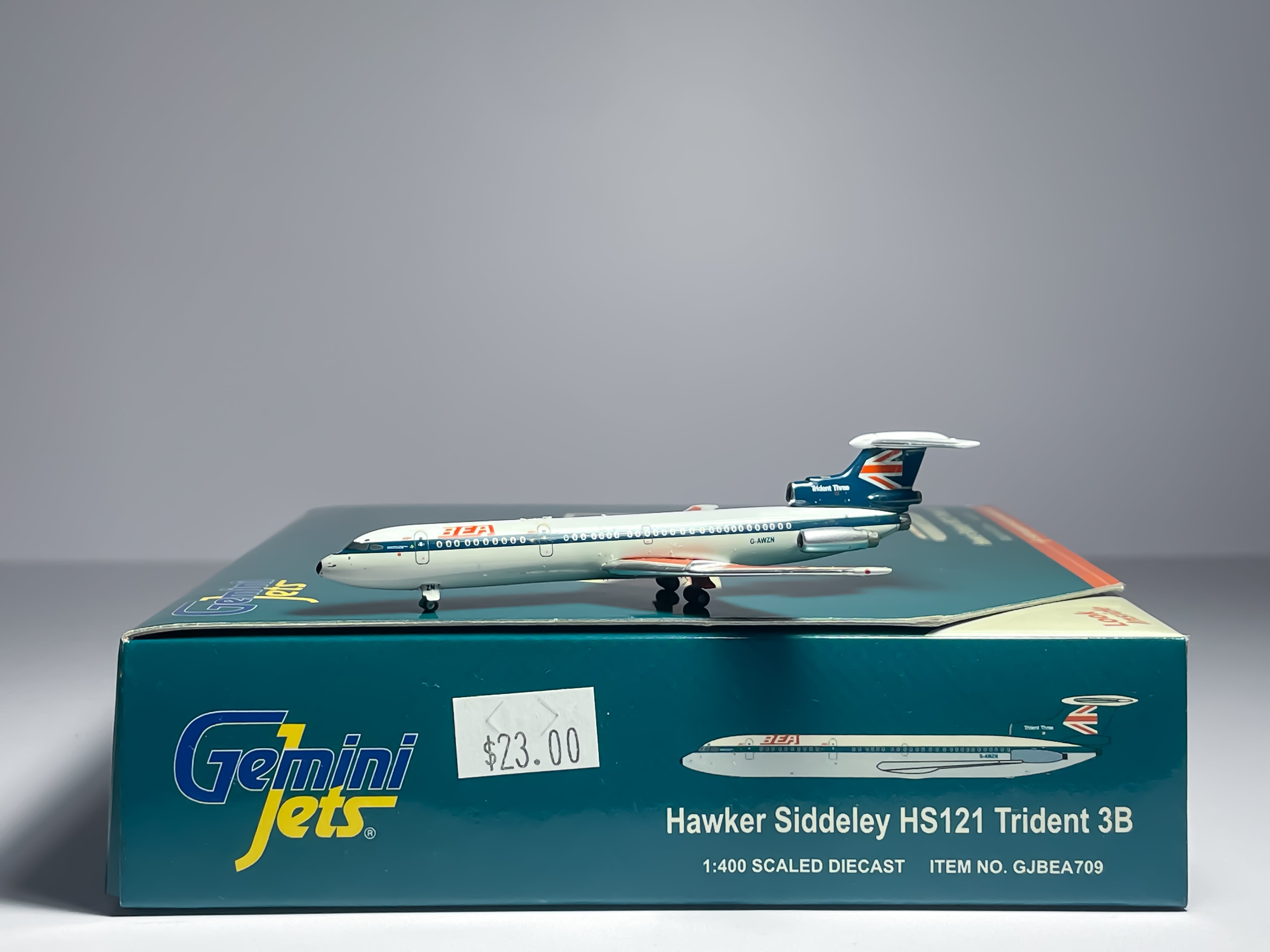 British European Airways (BEA) Hawker Siddeley HS-121 Trident 1:400 Gemini Jets G-AWZN (GJBEA709)