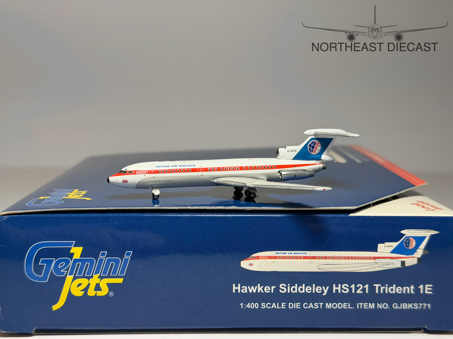 BKS Air Transport Hawker Siddeley HS-121 Trident 1:400 Gemini Jets G-AVYD (GJBKS771)