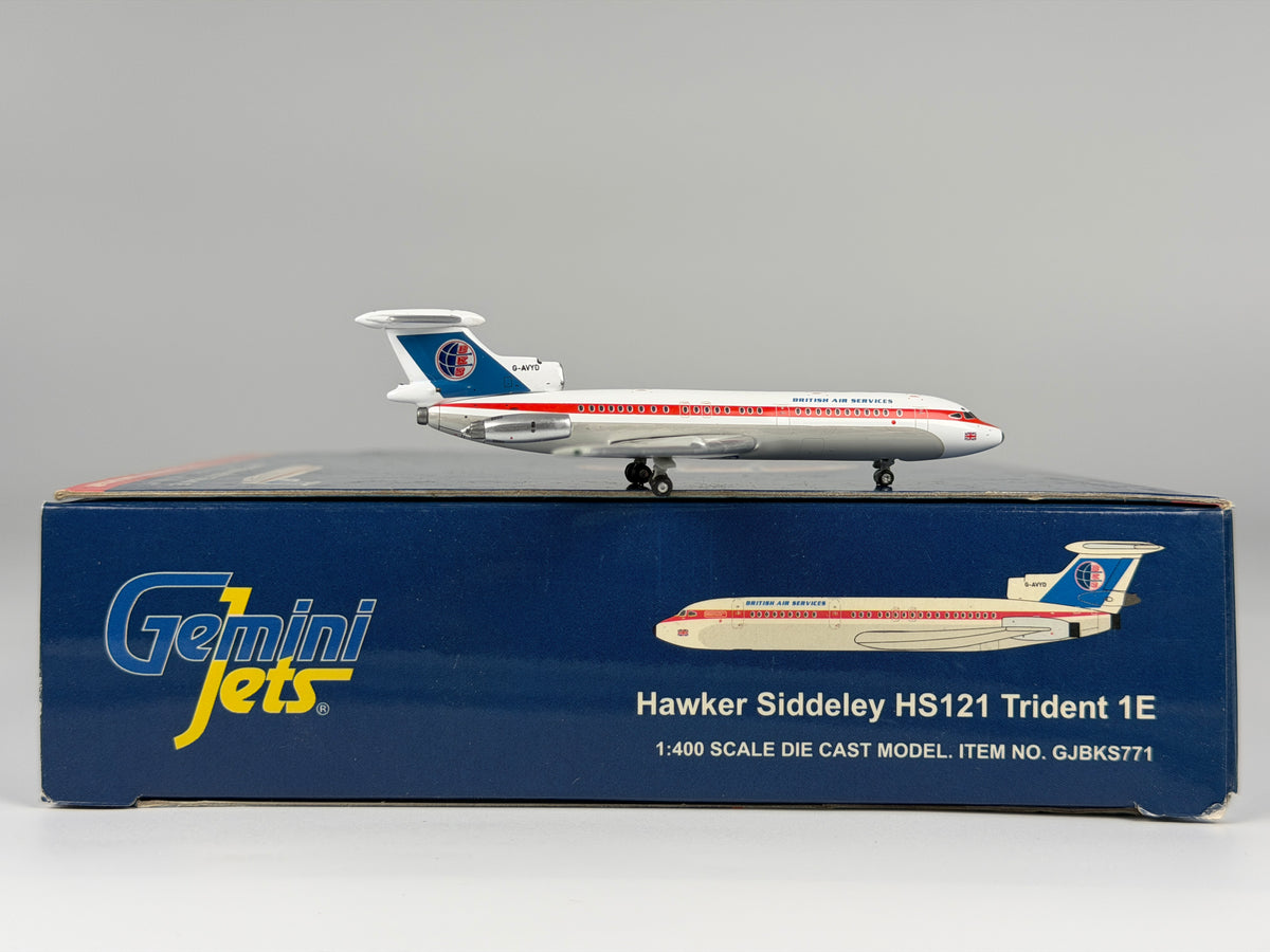 BKS Air Transport Hawker Siddeley HS-121 Trident 1:400 Gemini Jets G-AVYD (GJBKS771)