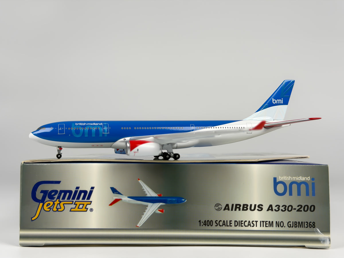 British Midland (BMI) Airbus A330-200 1:400 Gemini Jets G-WWBM (GJBMI368)