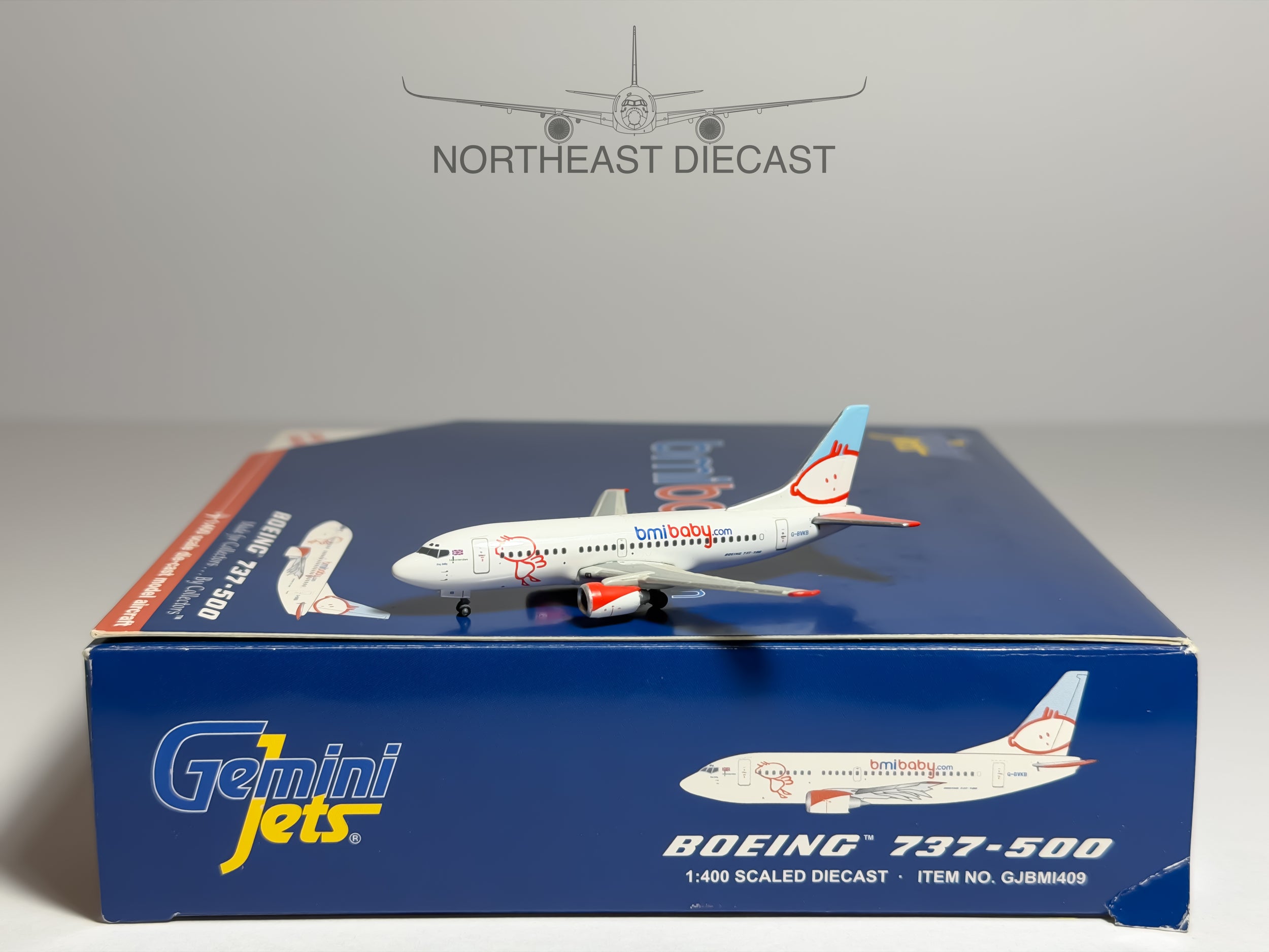 British Midland (BMI) Boeing 737-500 1:400 Gemini Jets G-BVKB (GJBMI409)