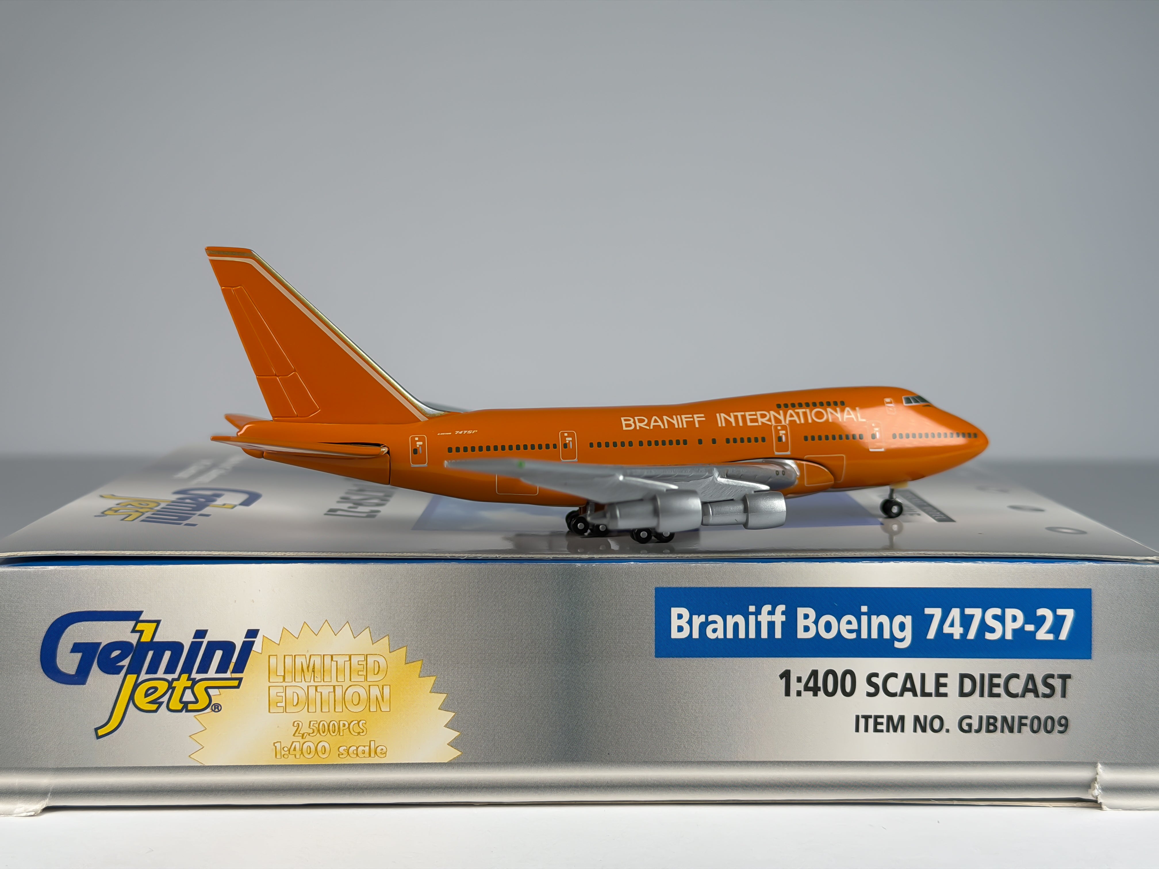 Braniff International Boeing 747SP 1:400 Gemini Jets N603BN (GJBNF009)