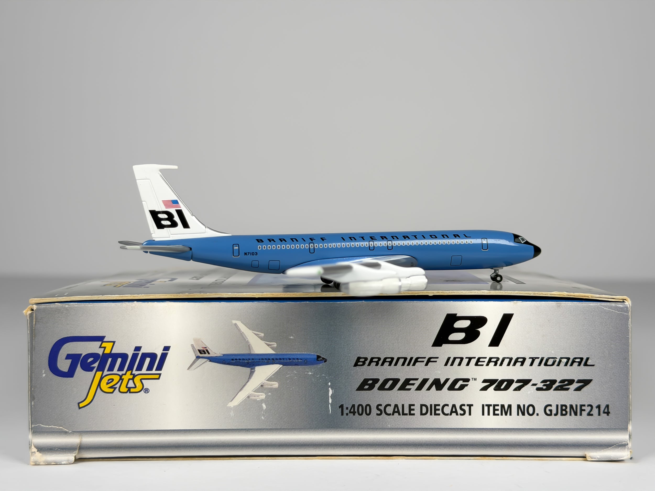 Braniff International Boeing 707-300 1:400 Gemini Jets N7103 (GJBNF214)