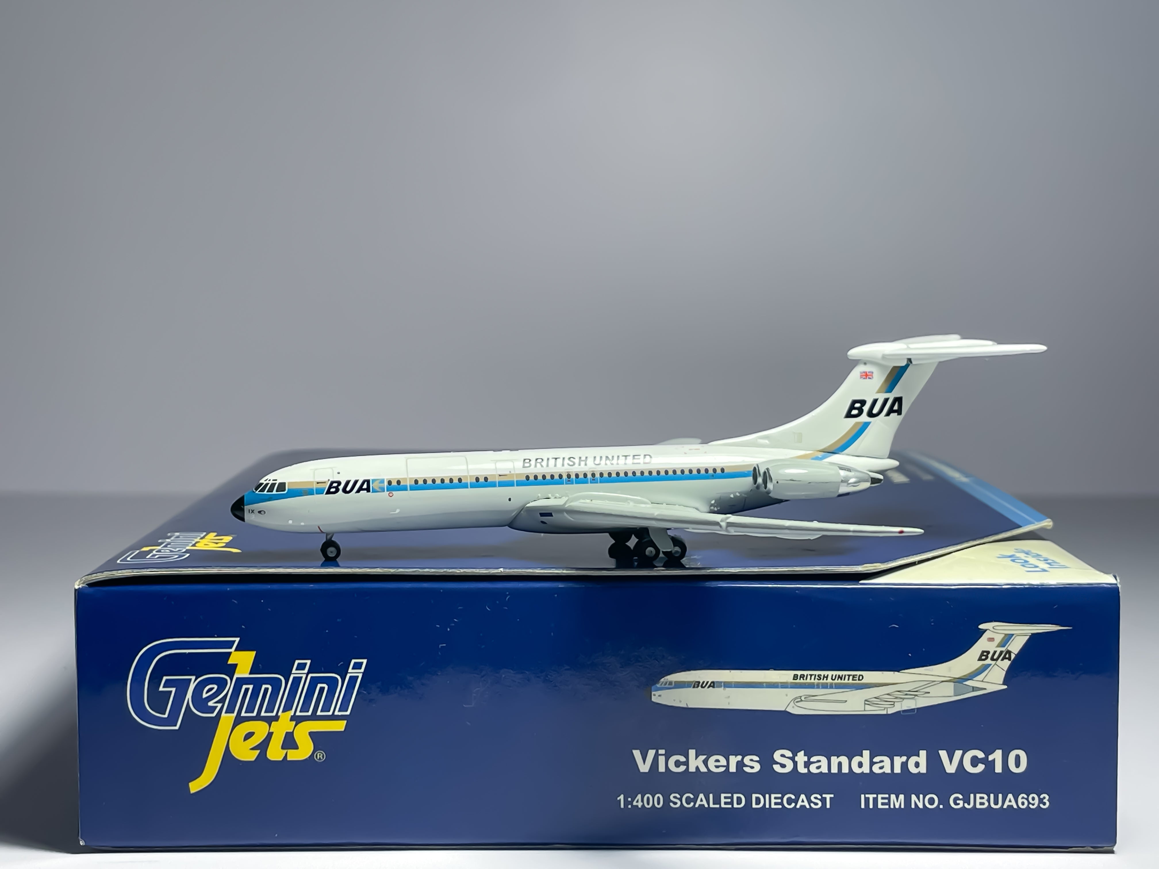 British United Airways (BUA) Vickers VC-10 1:400 Gemini Jets G-ASIX (GJBUA693)