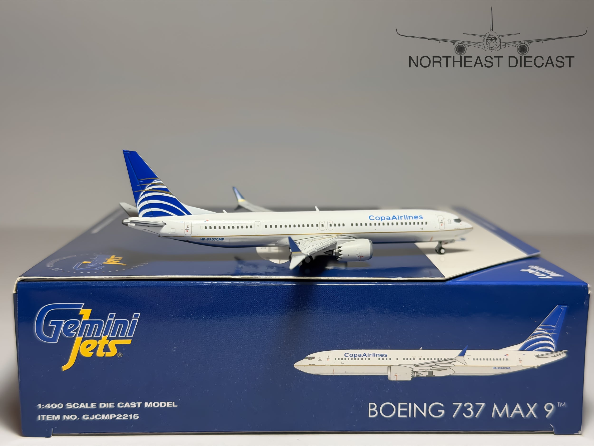 Copa Airlines Boeing 737 MAX 9 1:400 Gemini Jets HP-9907CMP (GJCMP2215)