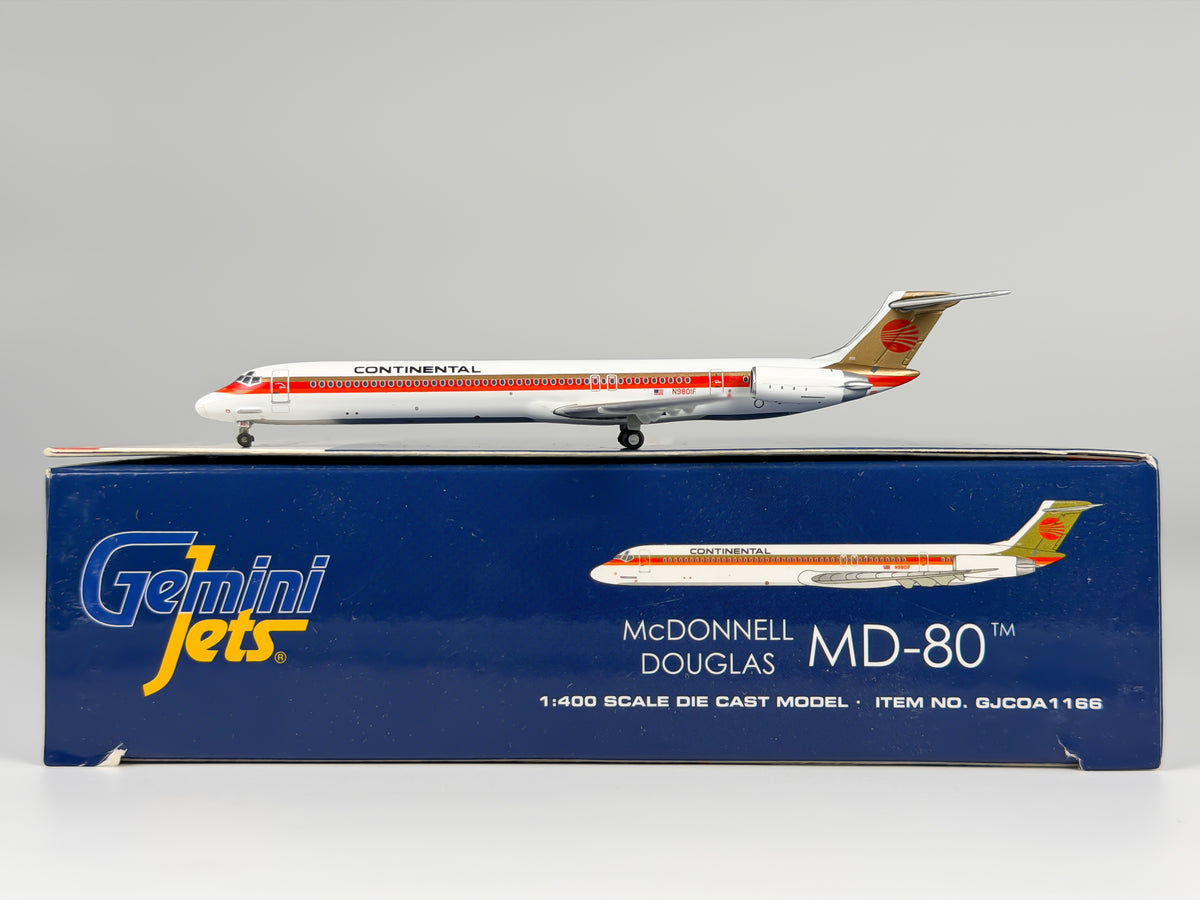 Continental Airlines McDonnell Douglas MD-80 1:400 Gemini Jets N9801F (GJCOA1166)