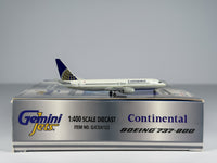 Continental Airlines Boeing 737-800 1:400 Gemini Jets N12216 (GJCOA122)