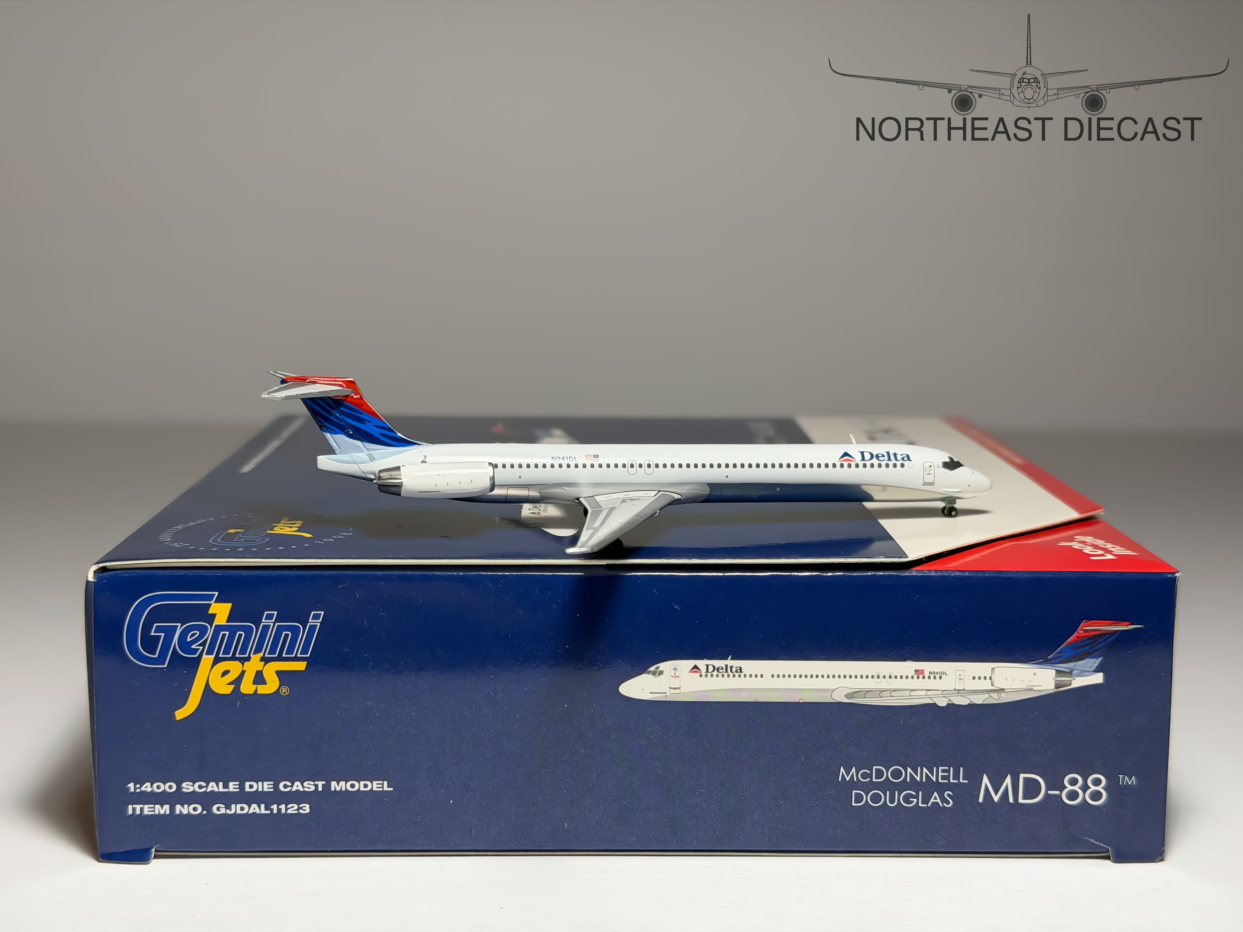 Delta Air Lines McDonnell Douglas MD-88 1:400 Gemini Jets N941DL (GJDAL1123)