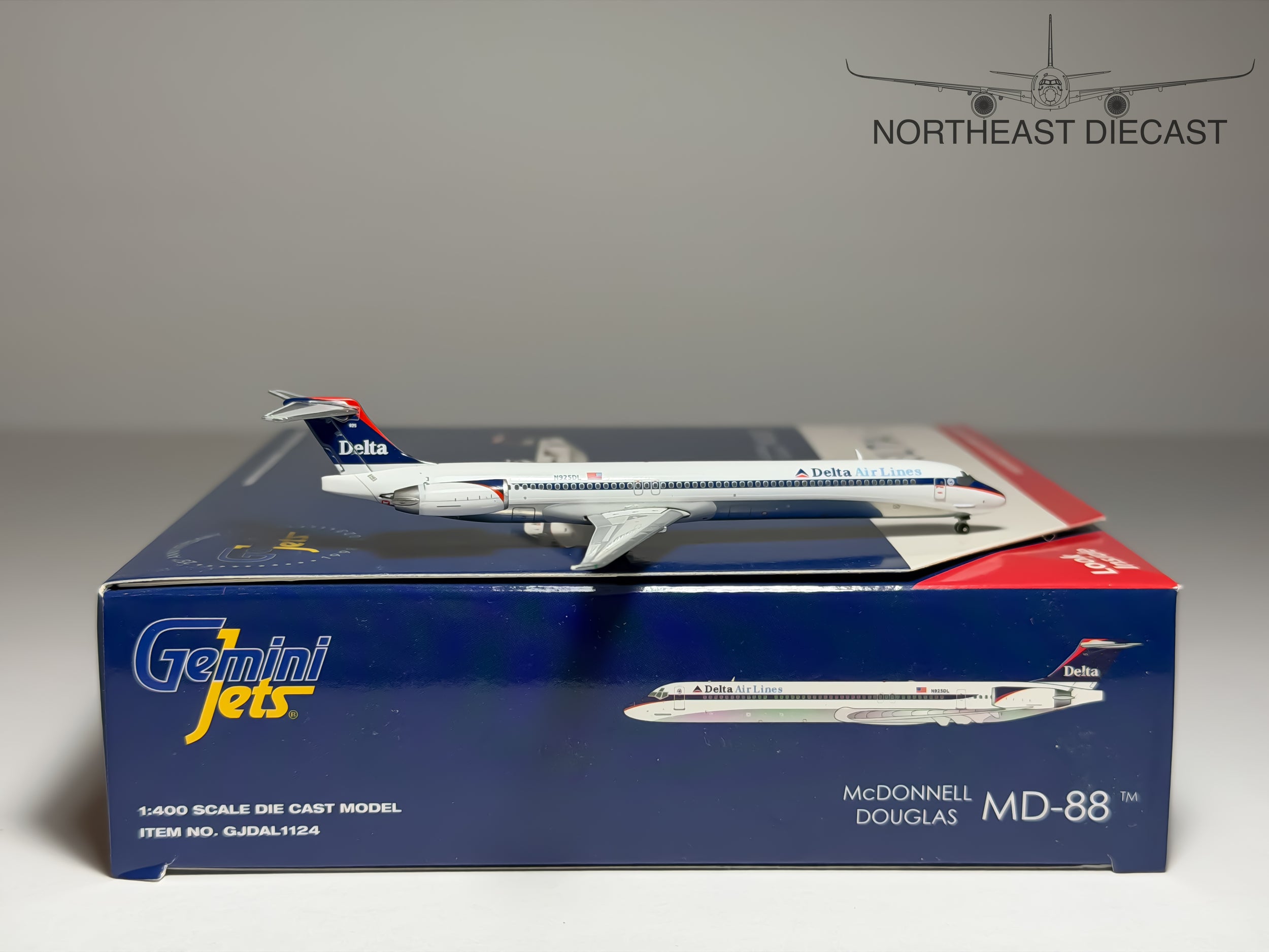 Delta Air Lines McDonnell Douglas MD-88 1:400 Gemini Jets N925DL (GJDAL1124)