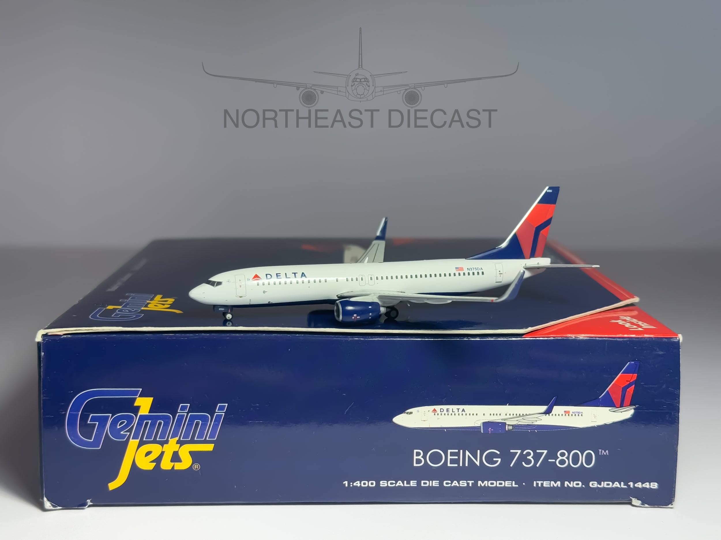 Delta Air Lines Boeing 737-800 1:400 Gemini Jets N375DA (GJDAL1448)