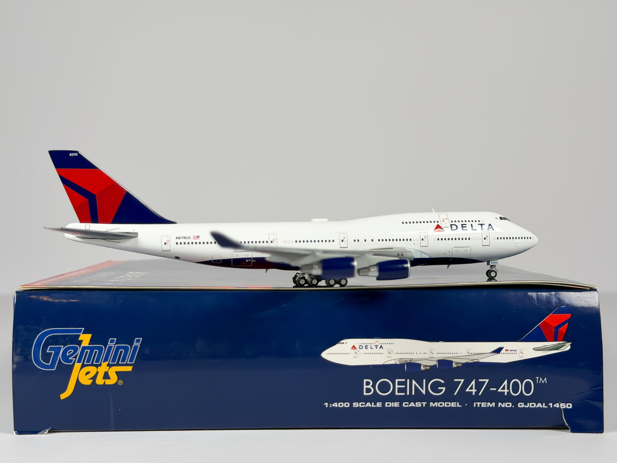 Delta Air Lines Boeing 747-400 1:400 Gemini Jets N670US (GJDAL1450)