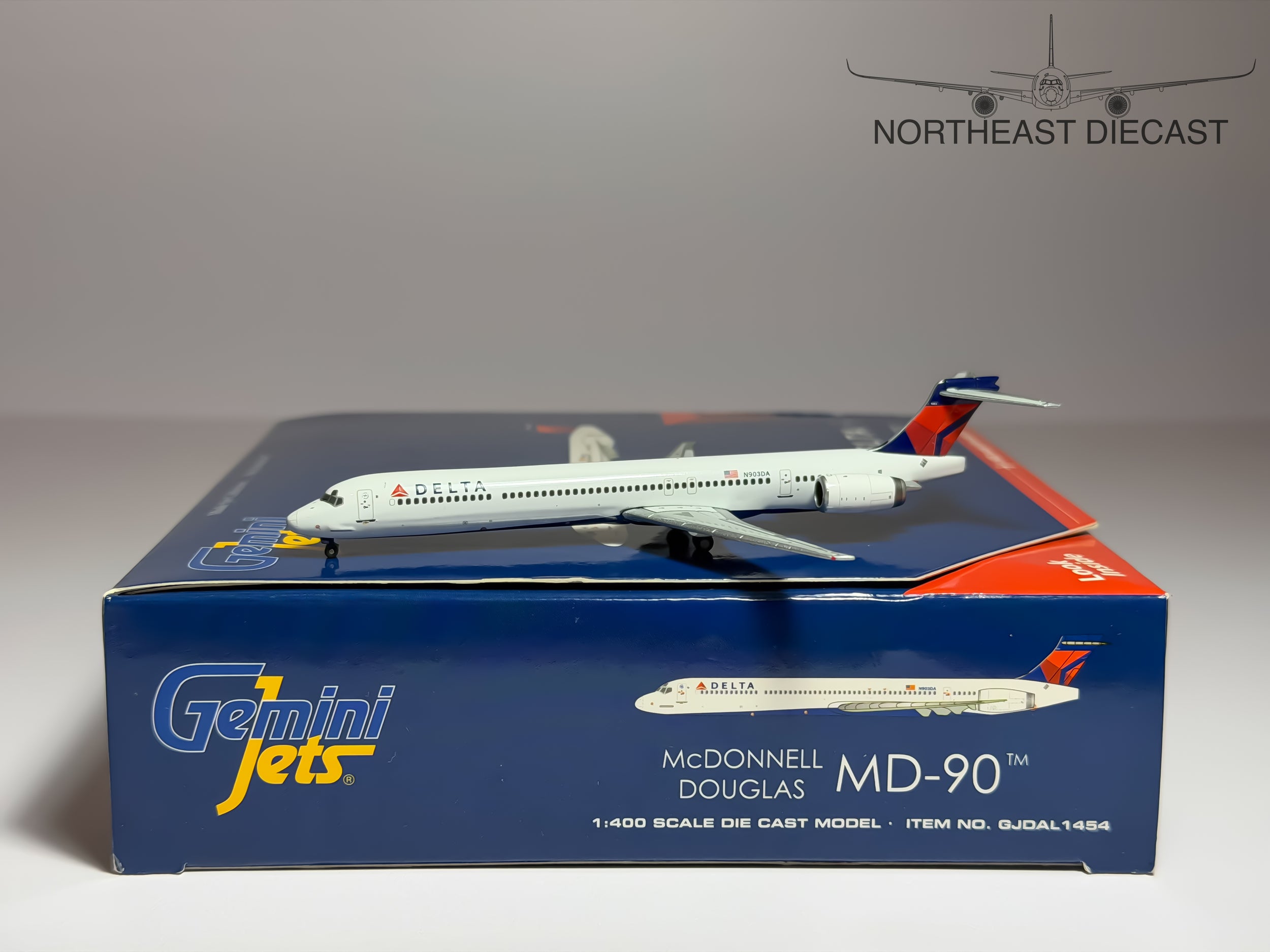 Delta Air Lines McDonnell Douglas MD-90 1:400 Gemini Jets N903DA (GJDAL1454)
